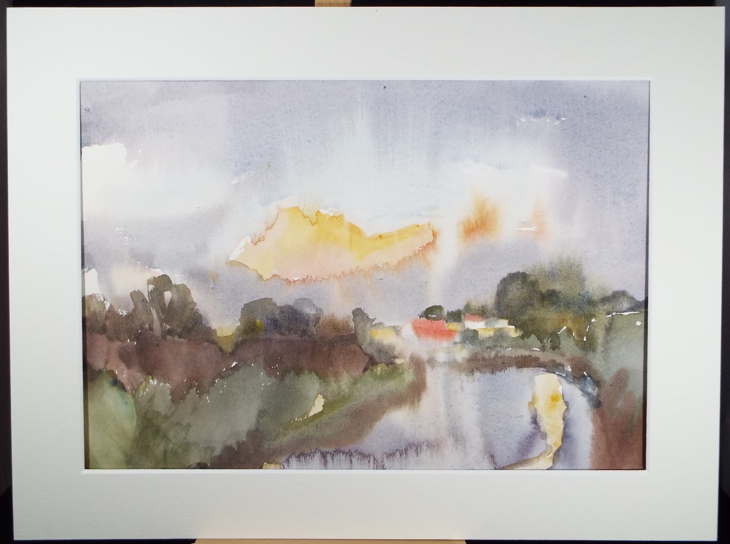 Original Watercolour, 'Impressionist Landscape' , Muriel Hayden Inwood, circa 1970's