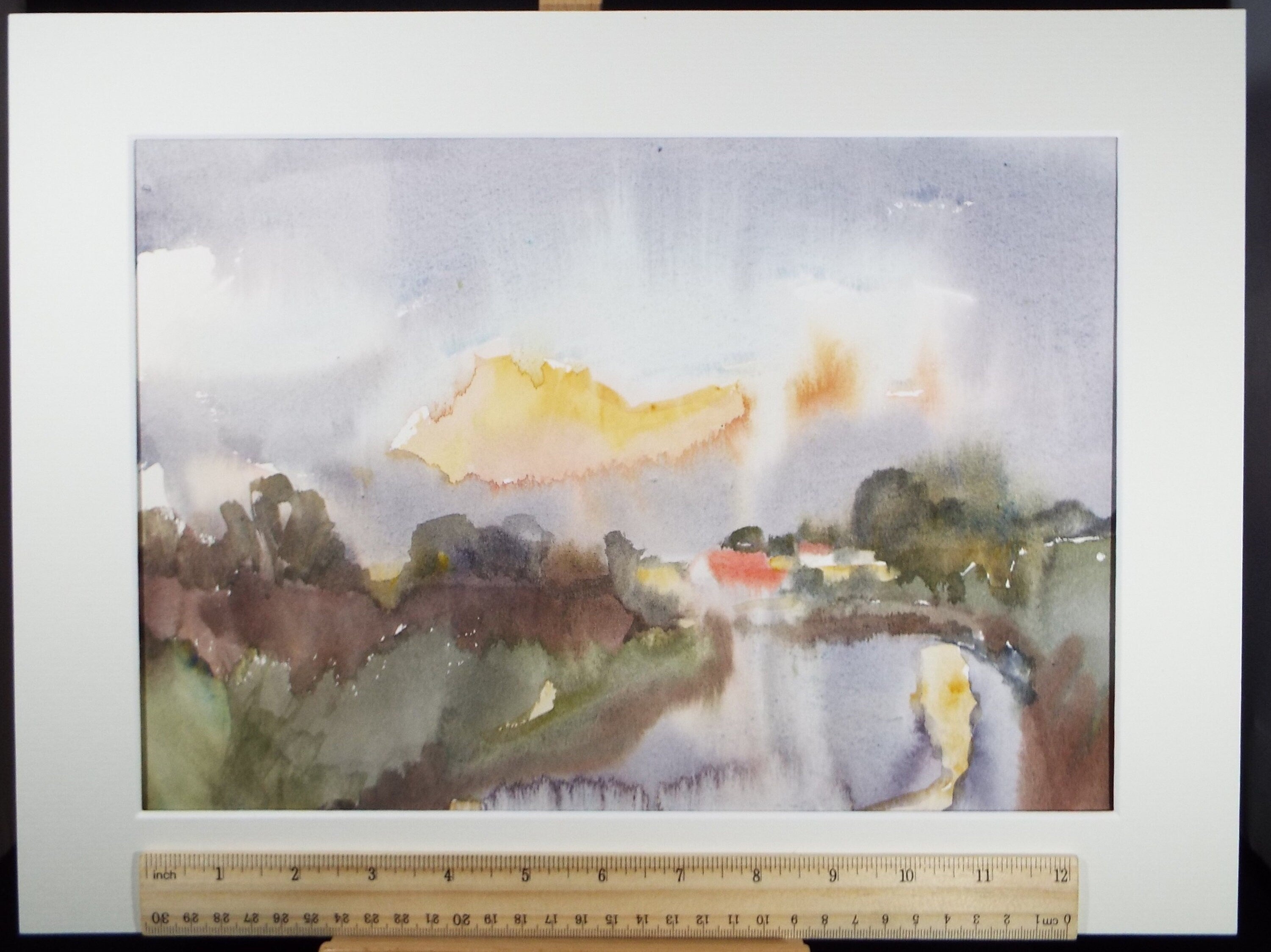 Original Watercolour, 'Impressionist Landscape' , Muriel Hayden Inwood, circa 1970's