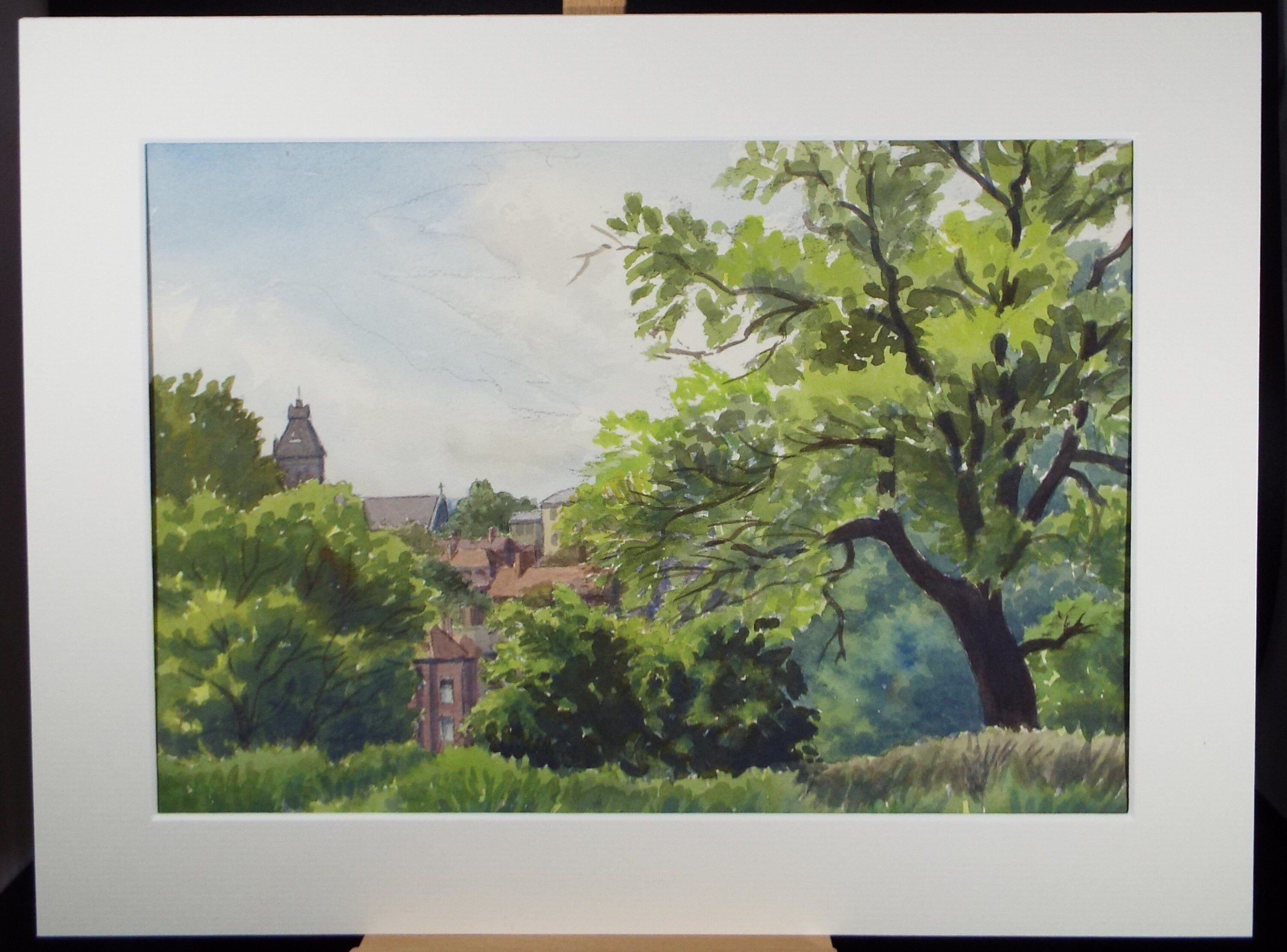 Original Watercolour, 'View from the Park', George Godfrey (20th Century, Scottish), Circa 1960's