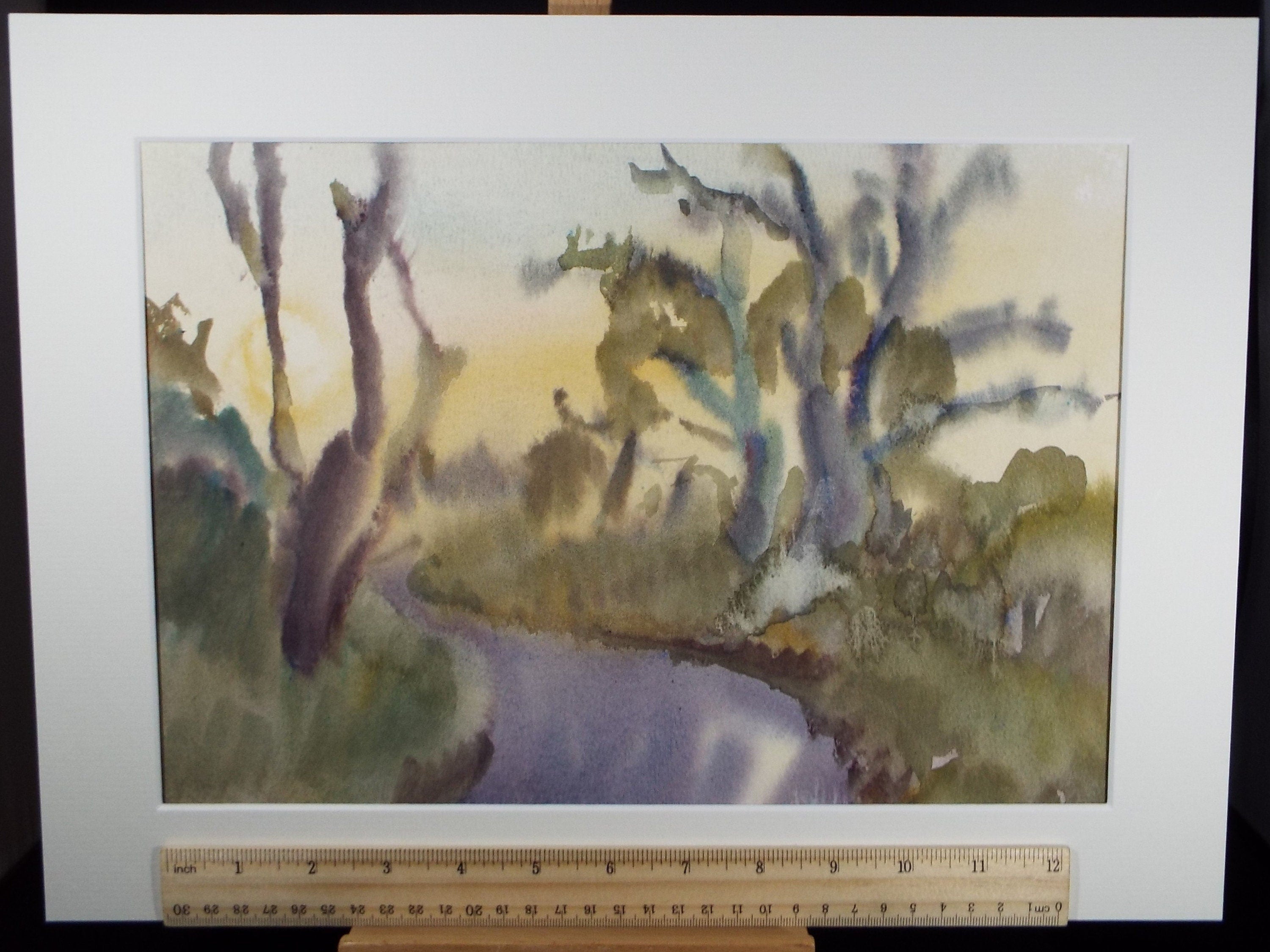 Original Watercolour, 'A Country Lane' , Muriel Hayden Inwood, circa 1970's