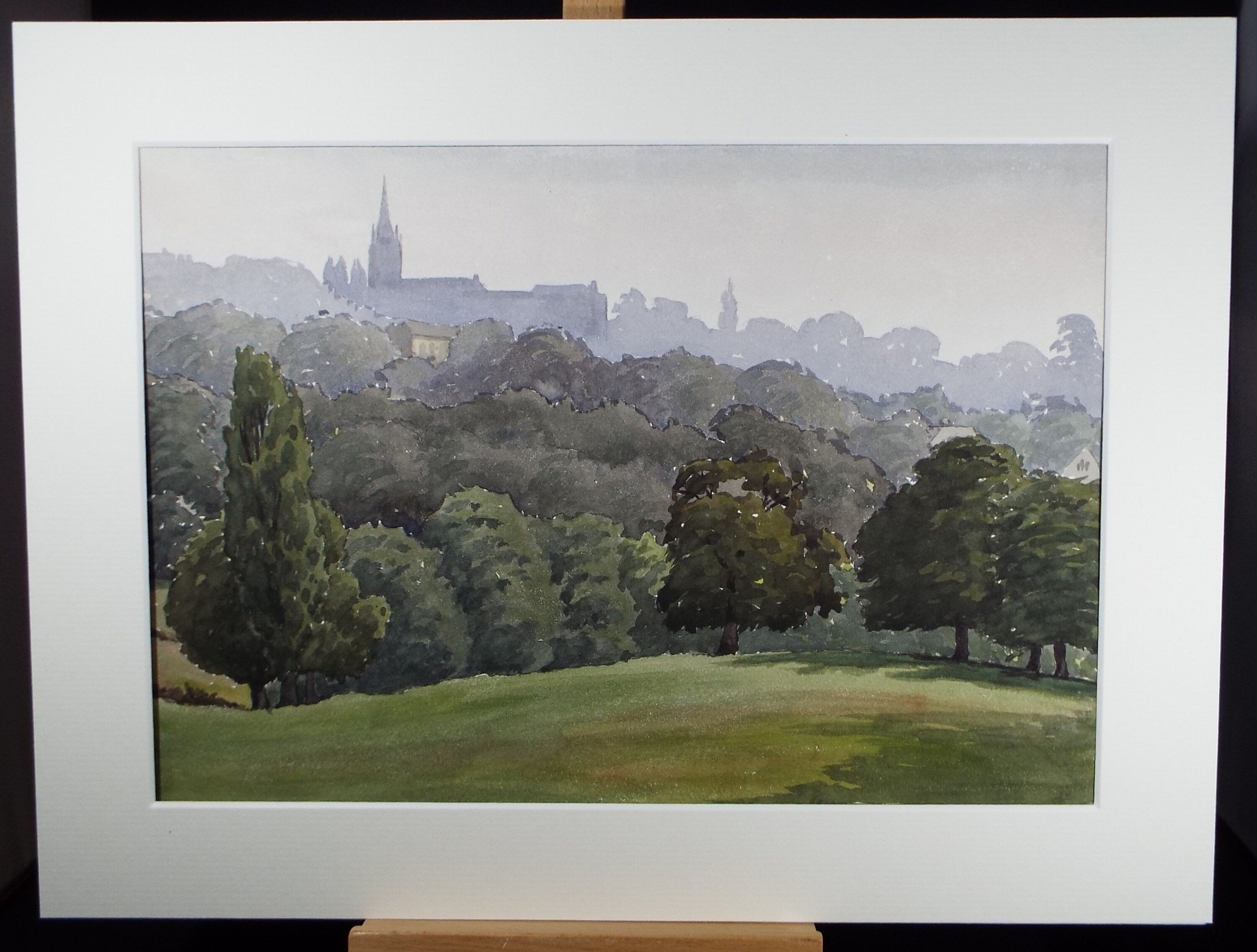 Original Watercolour, 'Early Morning on the Heath, George Godfrey , dated 1958