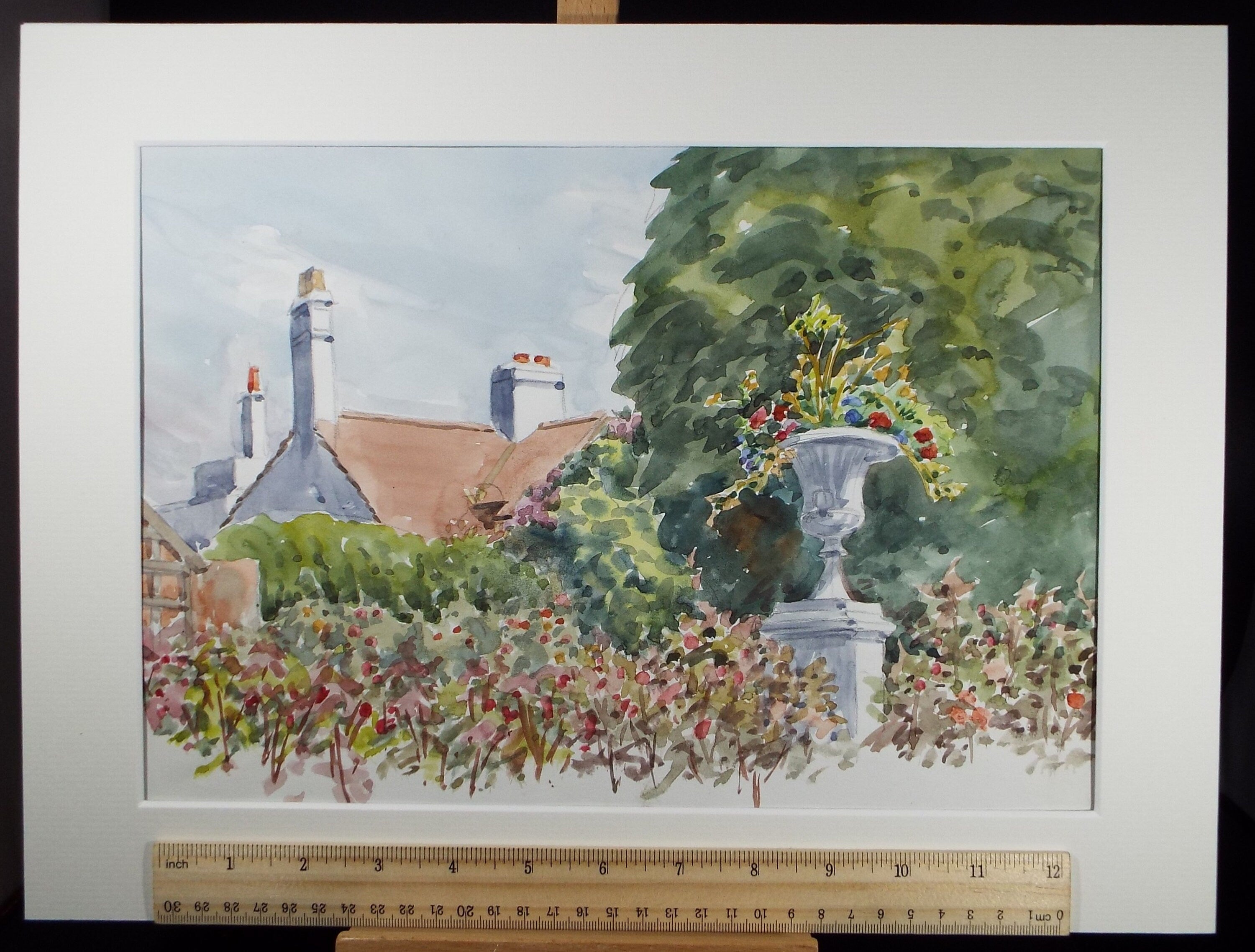 Original Watercolour, 'Park Flower Gardens', George Godfrey, circa 1960's