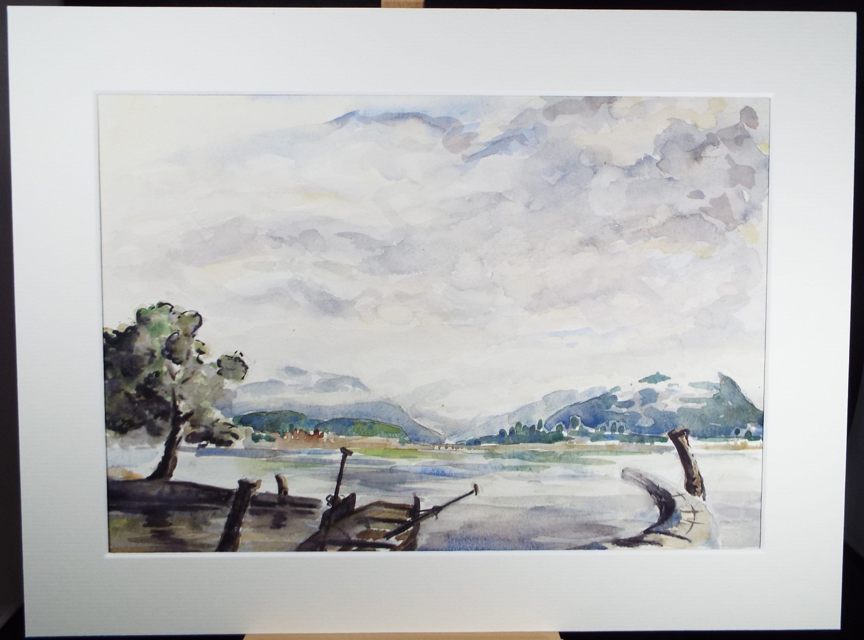 Original Watercolour, 'Lake View', Michael A. Bussey (1930-2014), Circa 1950's