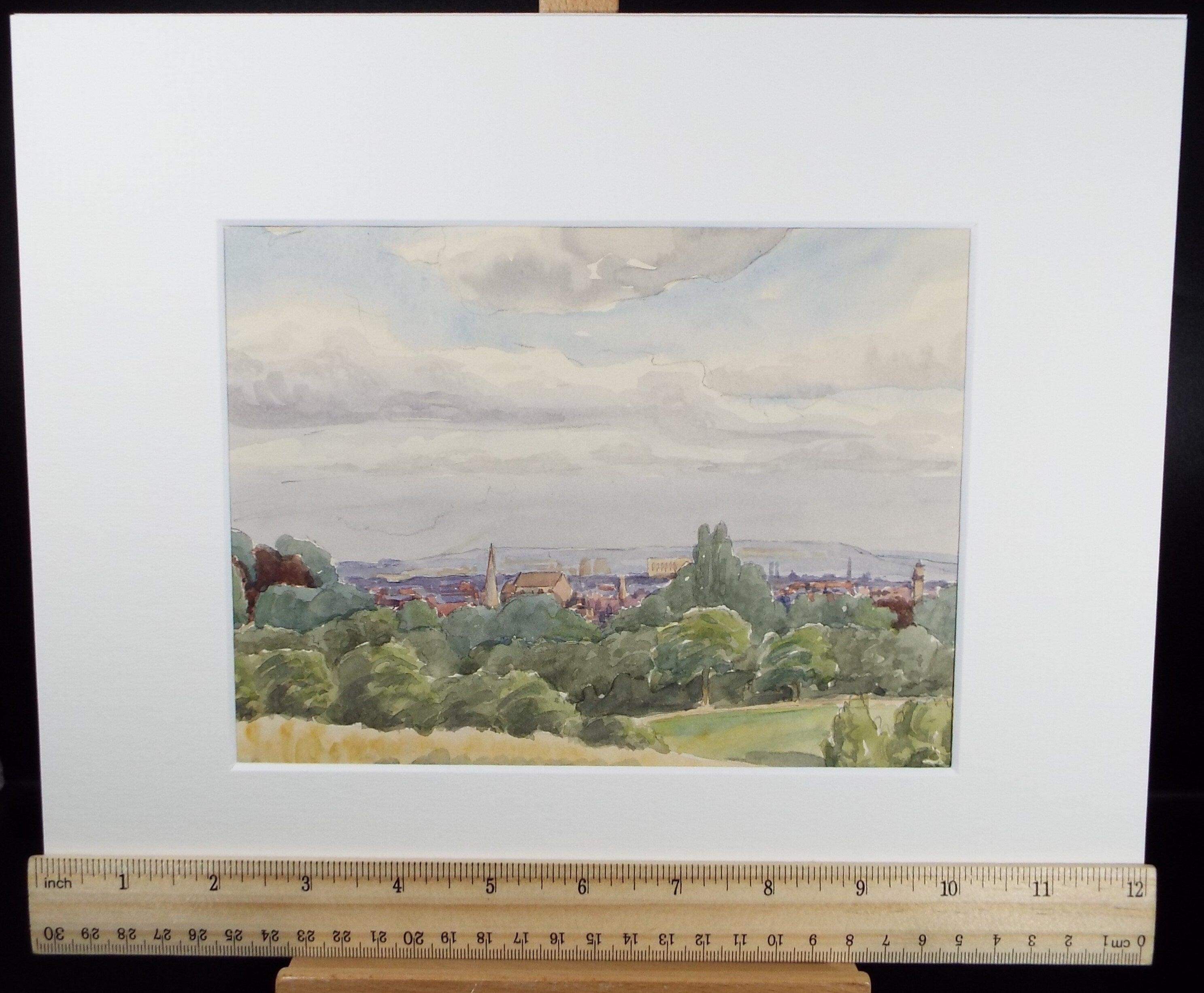 Original Watercolour, 'View from the Heath', George Godfrey, Dated 1957