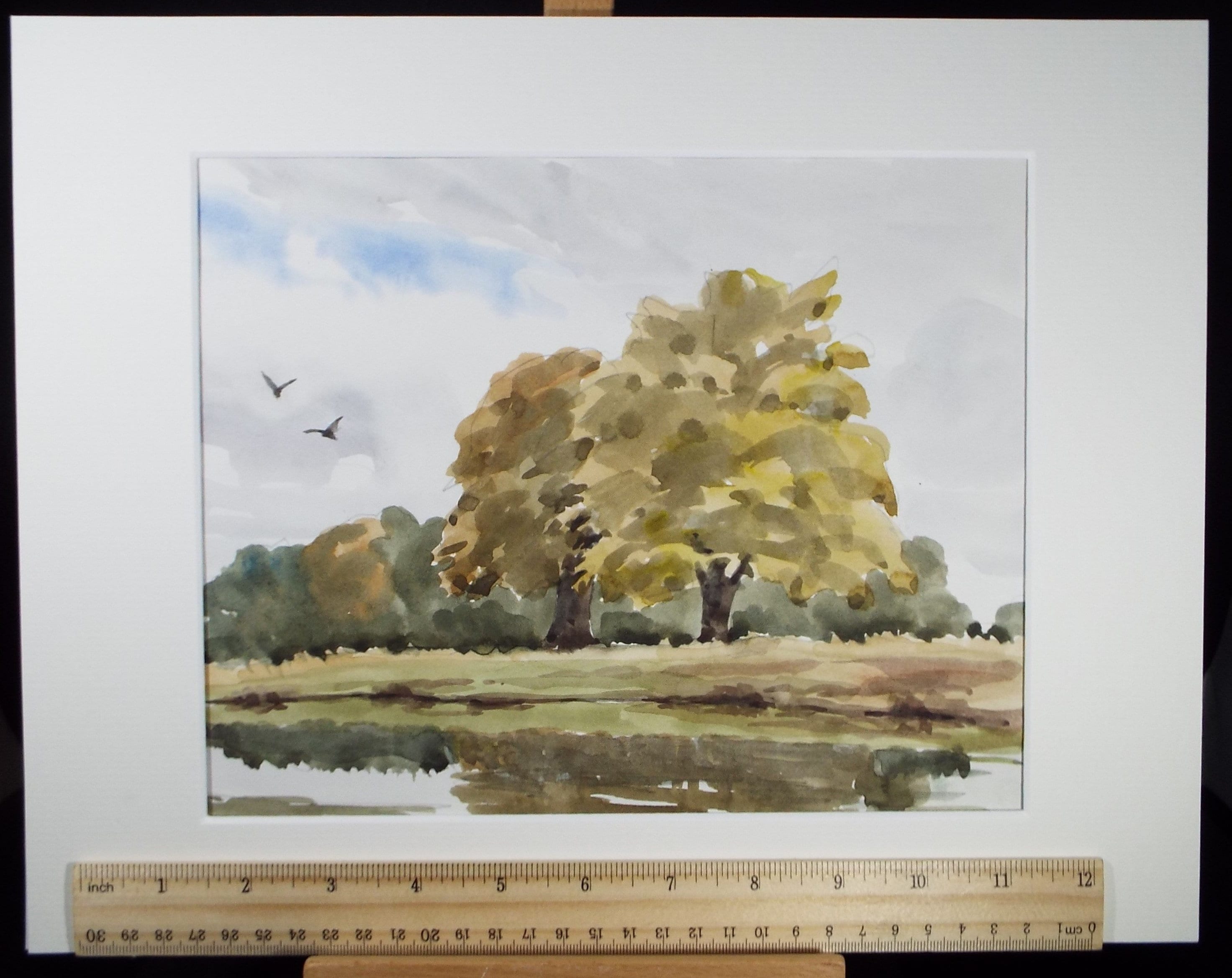 Original Watercolour, 'Autumn Tree Study', George Godfrey, circa 1970's