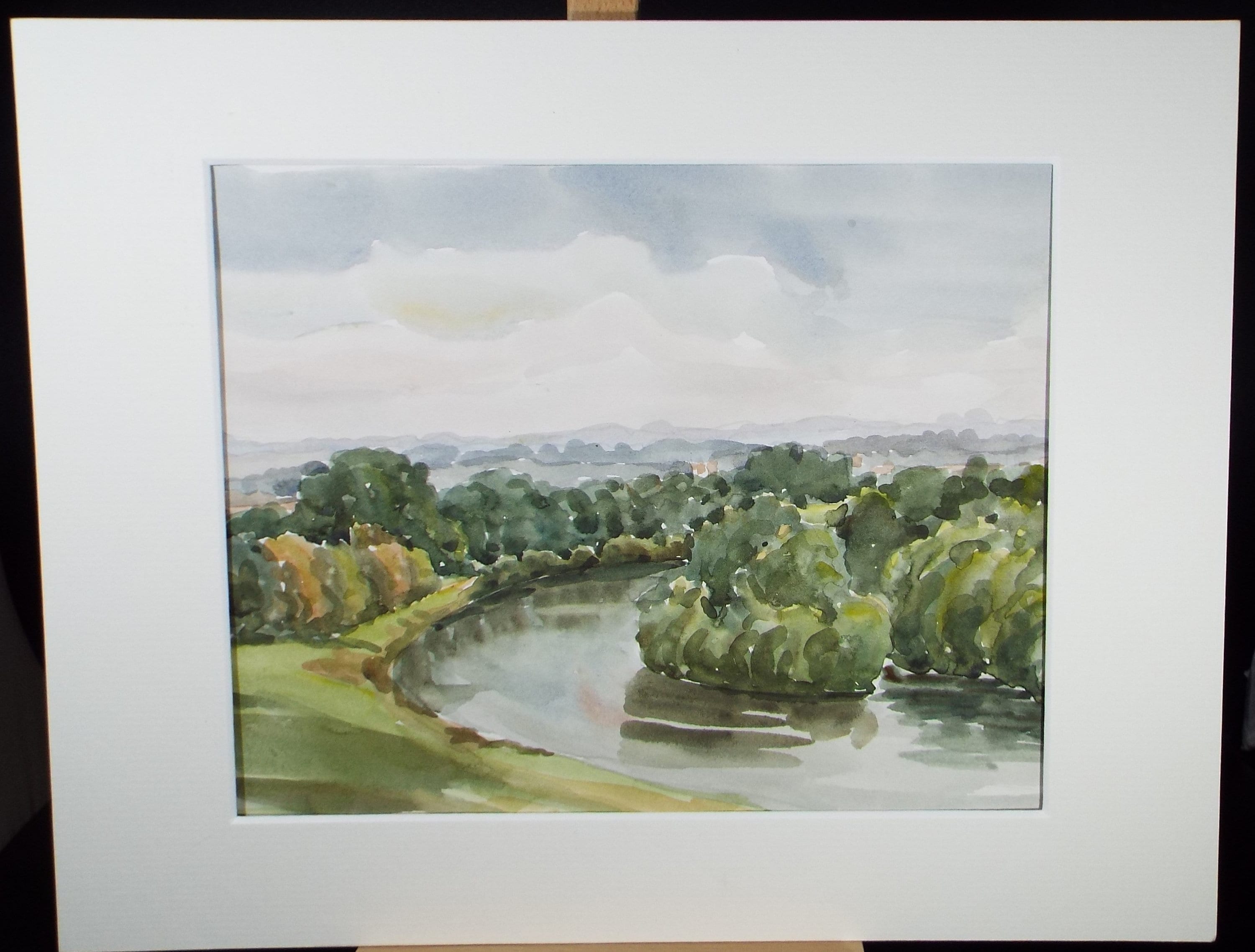 Original Watercolour, 'Petersham meadows', George Godfrey (20th Century, Scottish),Dated 1978