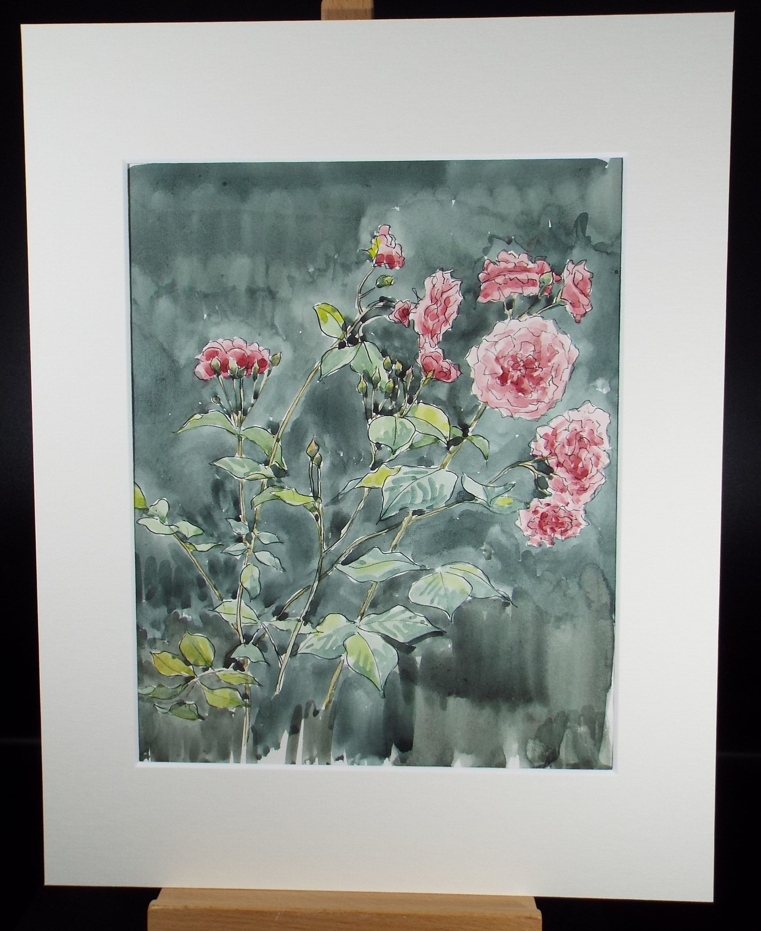 Original Watercolour, 'A Study of Roses', George Godfrey, circa 1960's