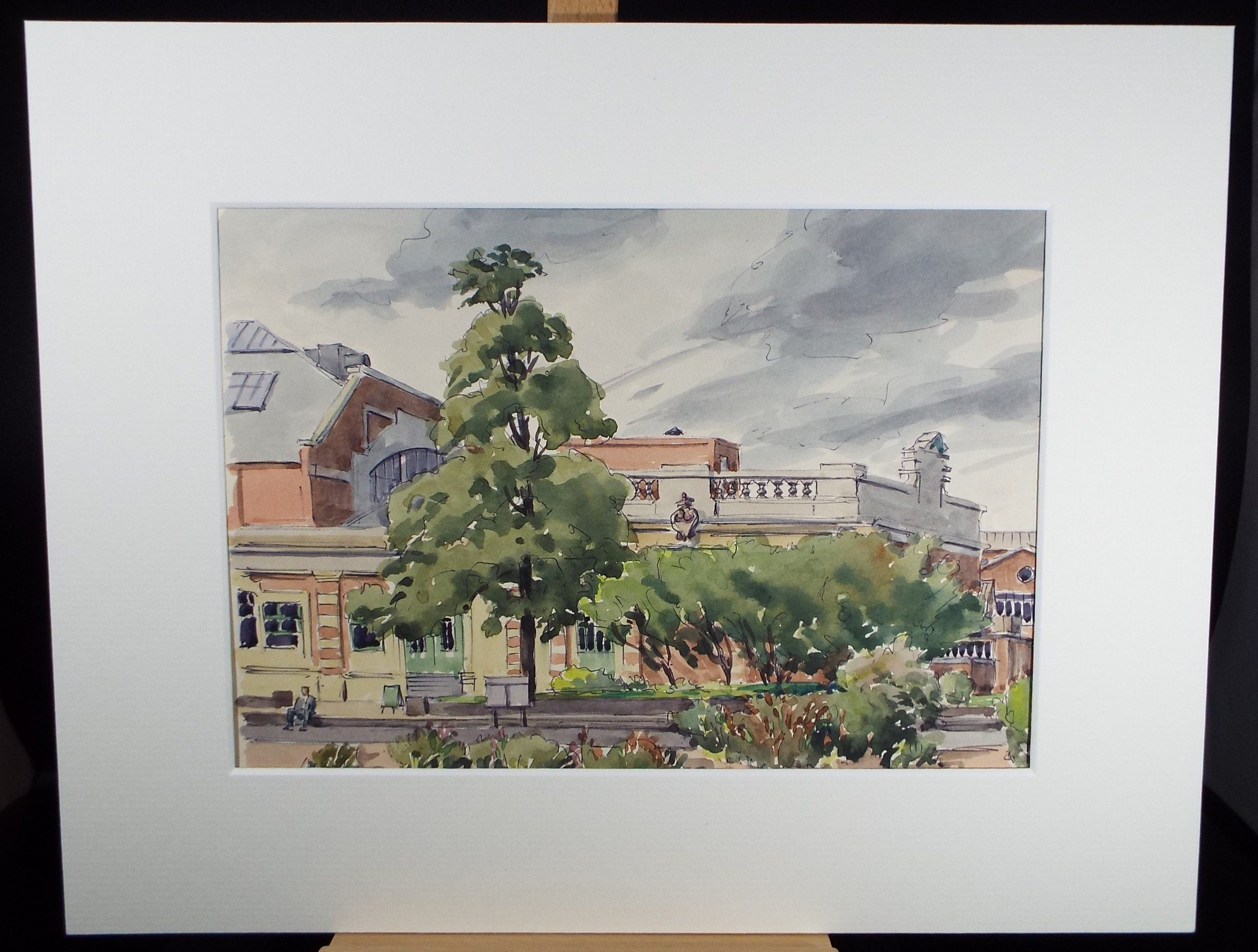 Original Watercolour, 'Kew', George Godfrey, circa 1960's