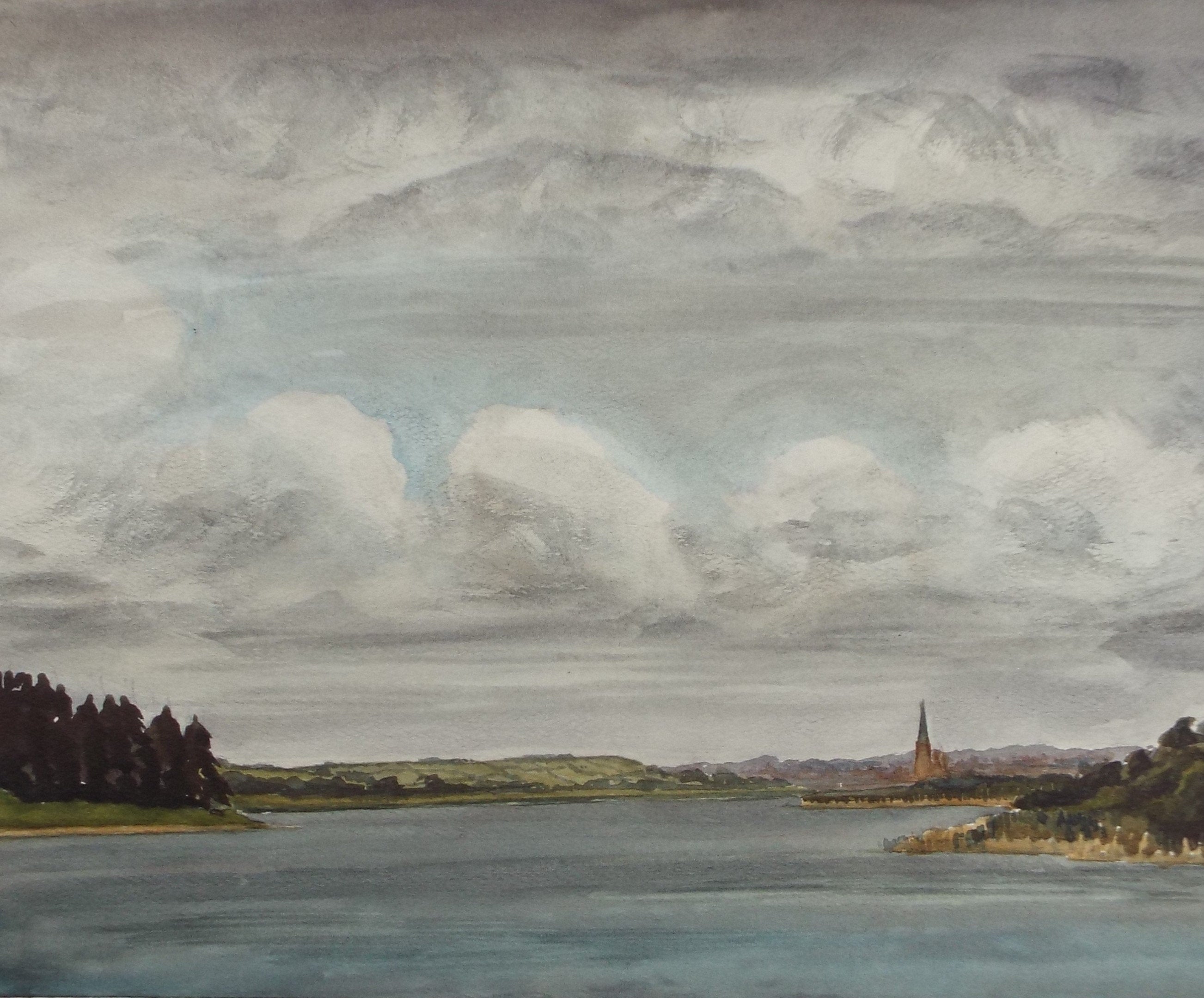 Original Watercolour, 'A Lake View', George Godfrey, Circa 1960's