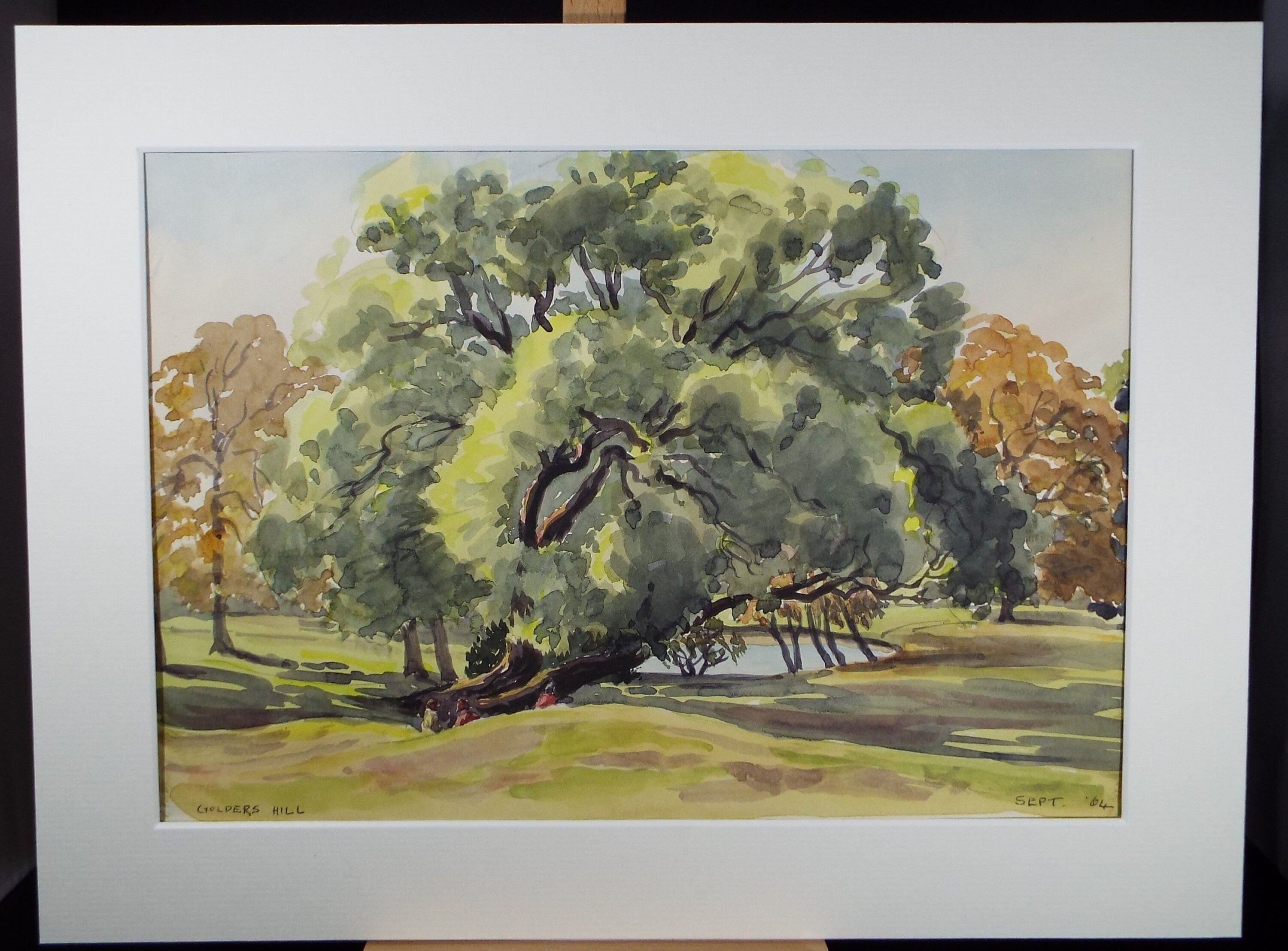 Original Watercolour, 'Golders Hill', George Godfrey (20th Century, Scottish), Dated 1964