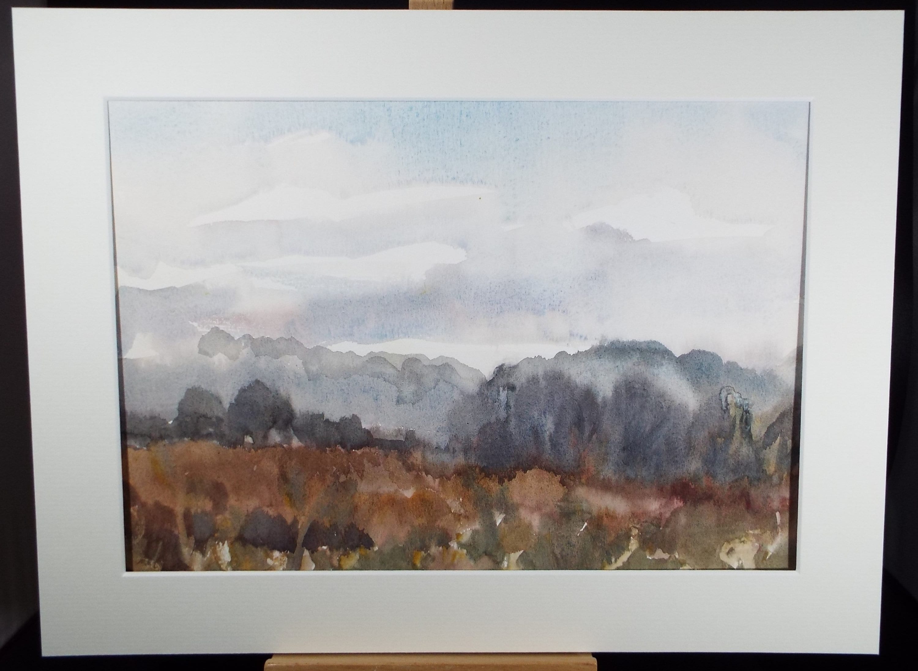 Original Watercolour, 'Autumn Landscape' , Muriel Hayden Inwood, circa 1970's