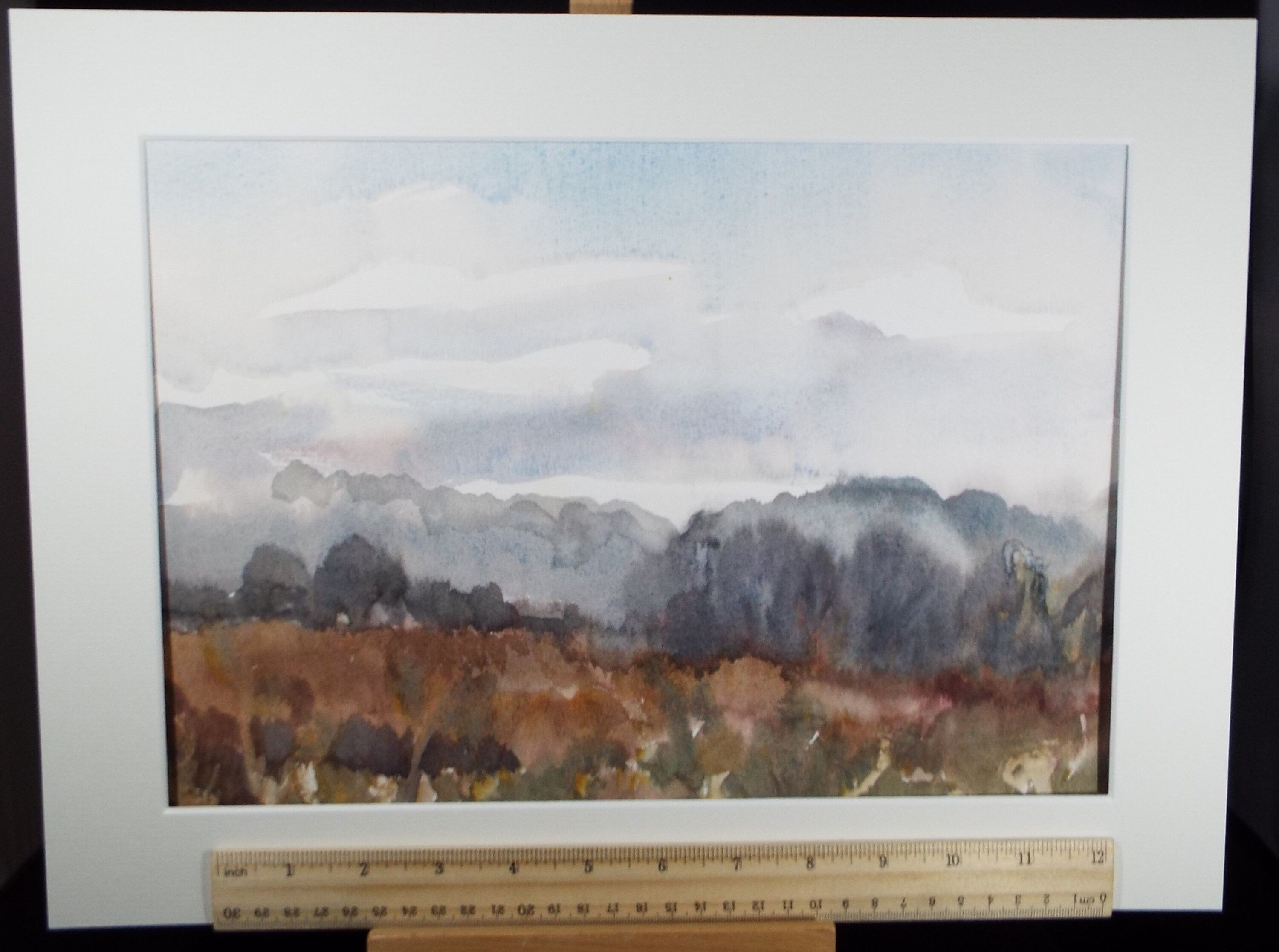 Original Watercolour, 'Autumn Landscape' , Muriel Hayden Inwood, circa 1970's