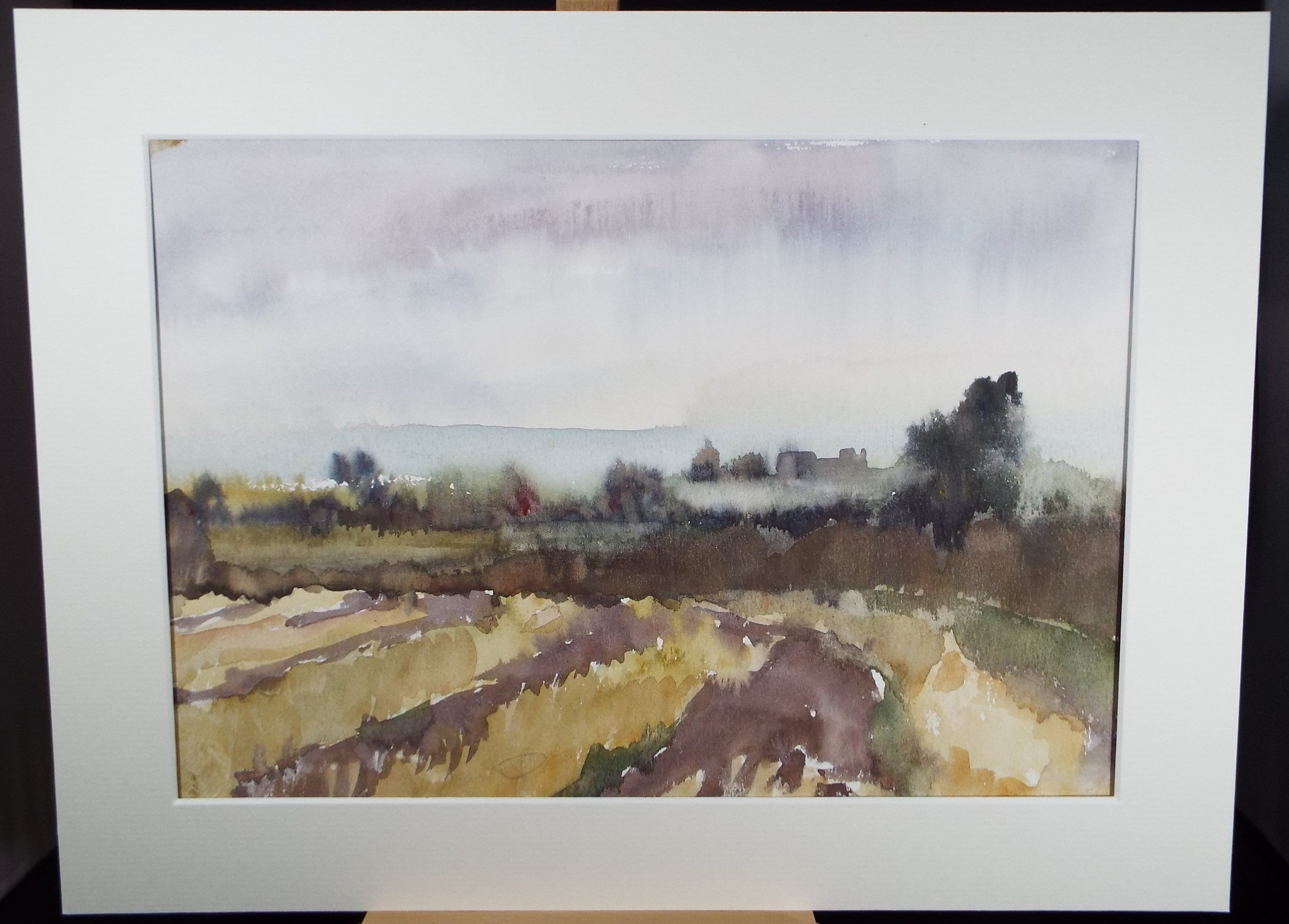 Original Watercolour, 'Autumn Landscape' , Muriel Hayden Inwood, circa 1970's