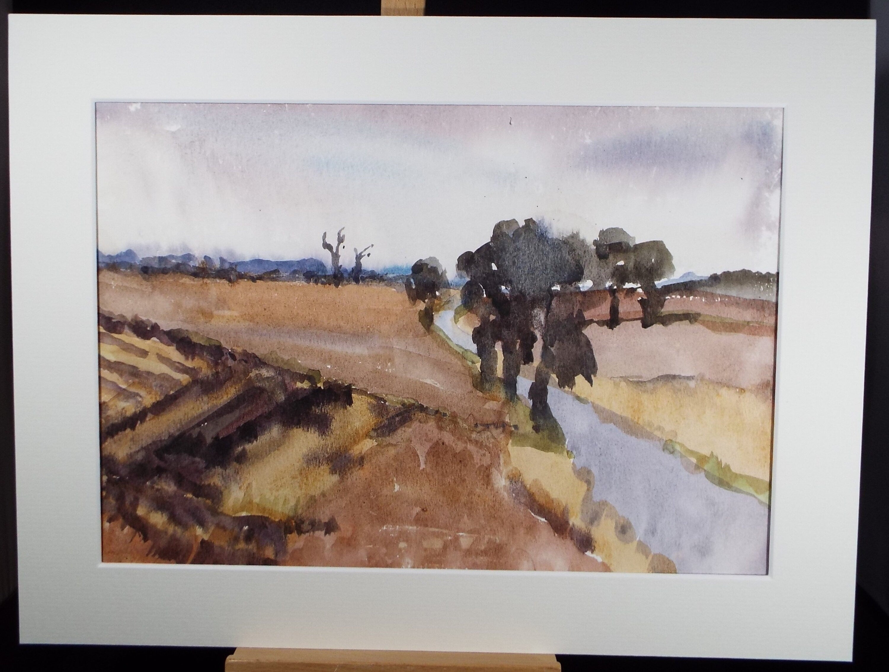 Original Watercolour, 'Autumn Landscape' , Muriel Hayden Inwood, circa 1970's