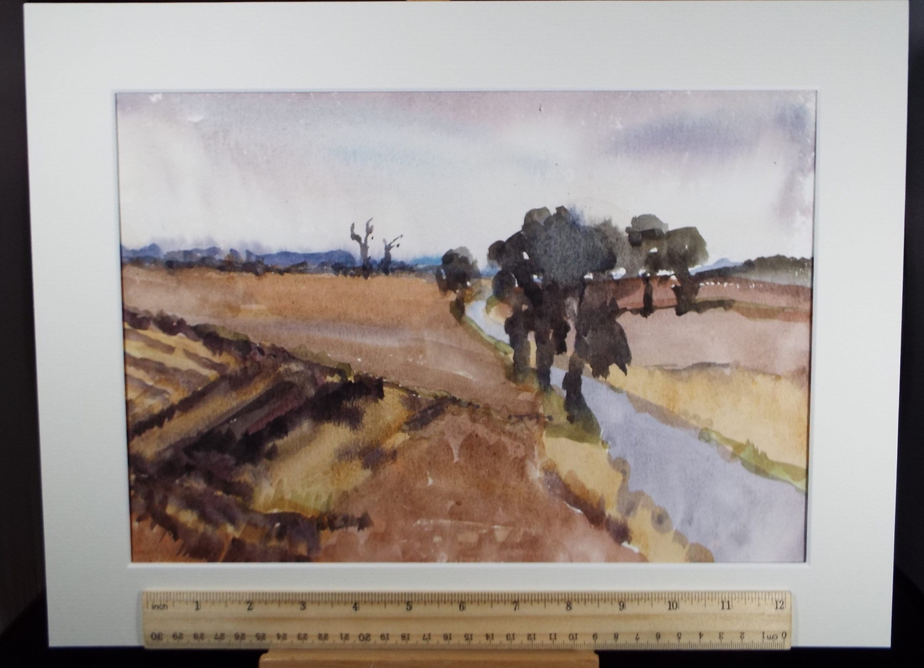 Original Watercolour, 'Autumn Landscape' , Muriel Hayden Inwood, circa 1970's