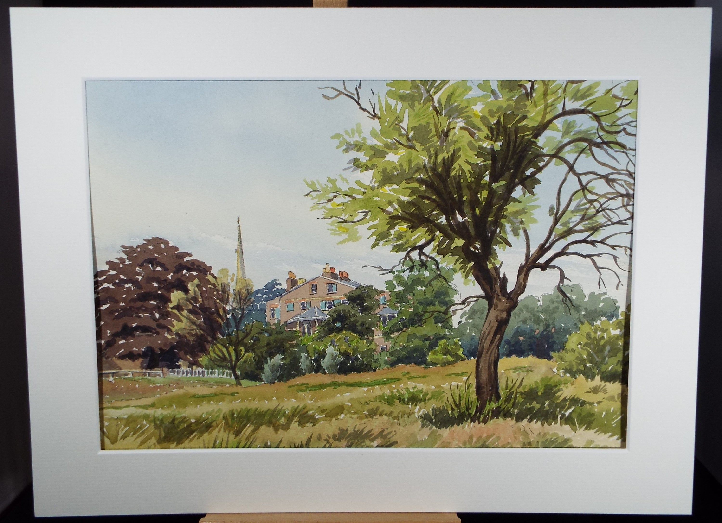 Original Watercolour, 'The House on the Heath', George Godfrey , dated 1960