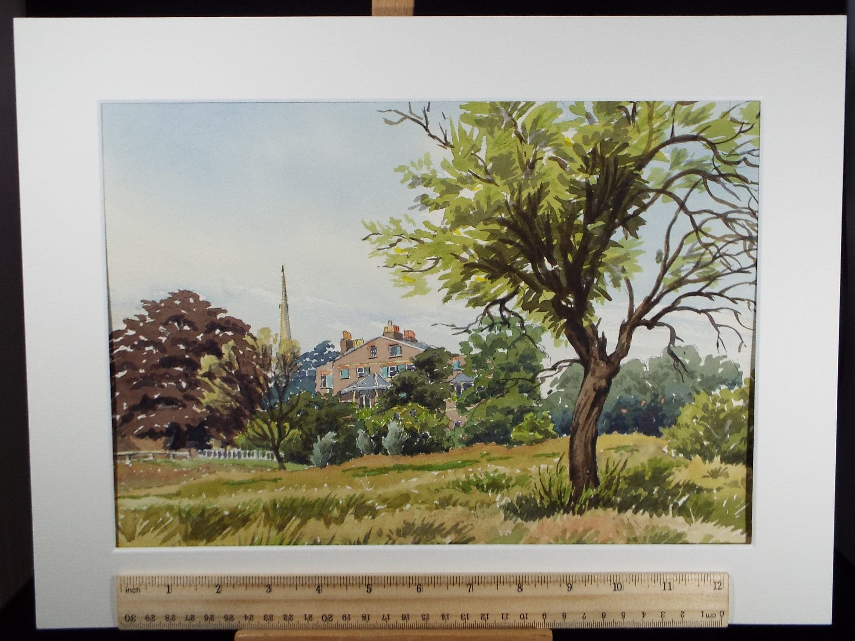 Original Watercolour, 'The House on the Heath', George Godfrey , dated 1960