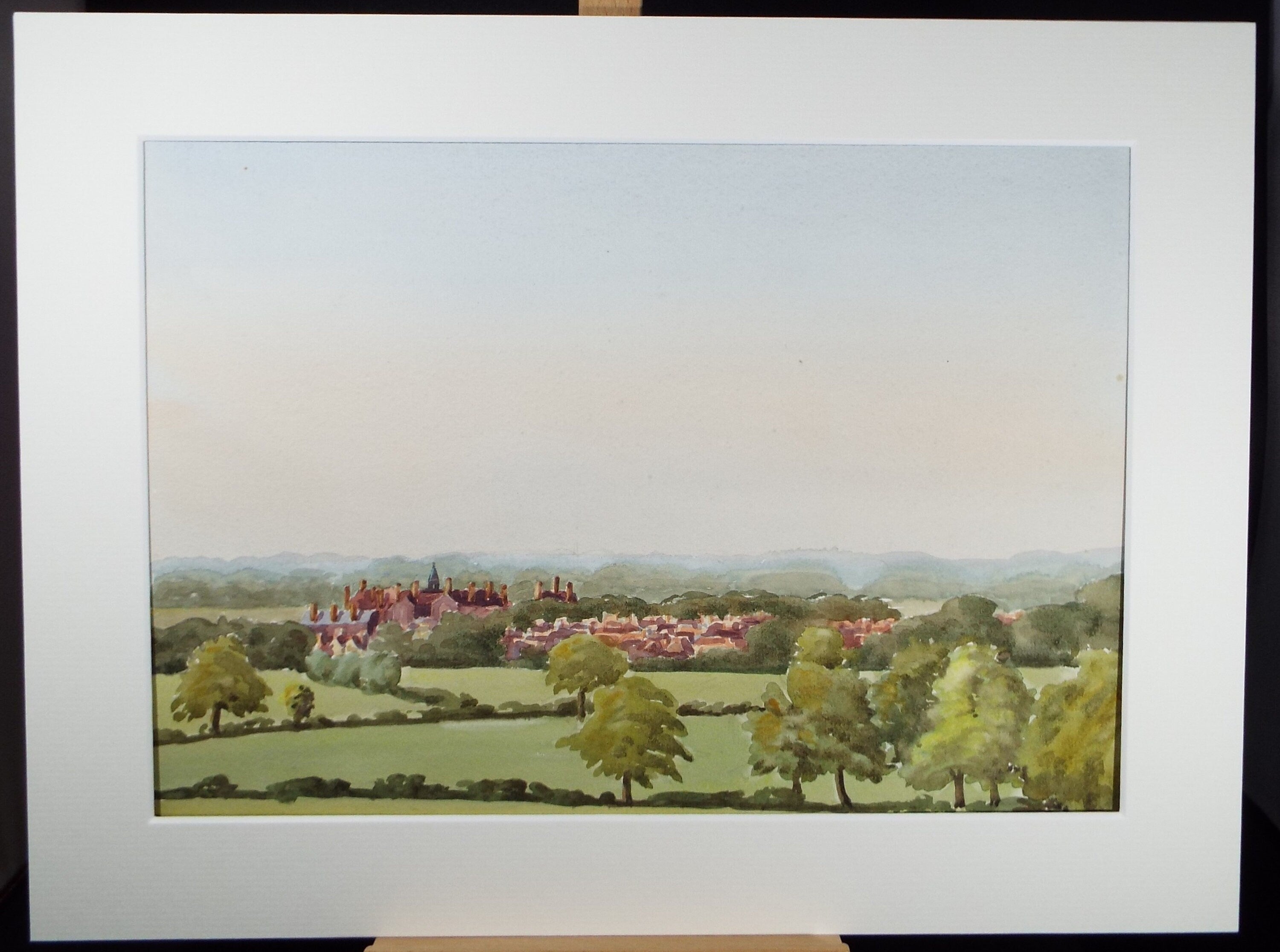 Original Watercolour, 'Hilltop Panorama', George Godfrey (20th Century, Scottish), circa 1960's