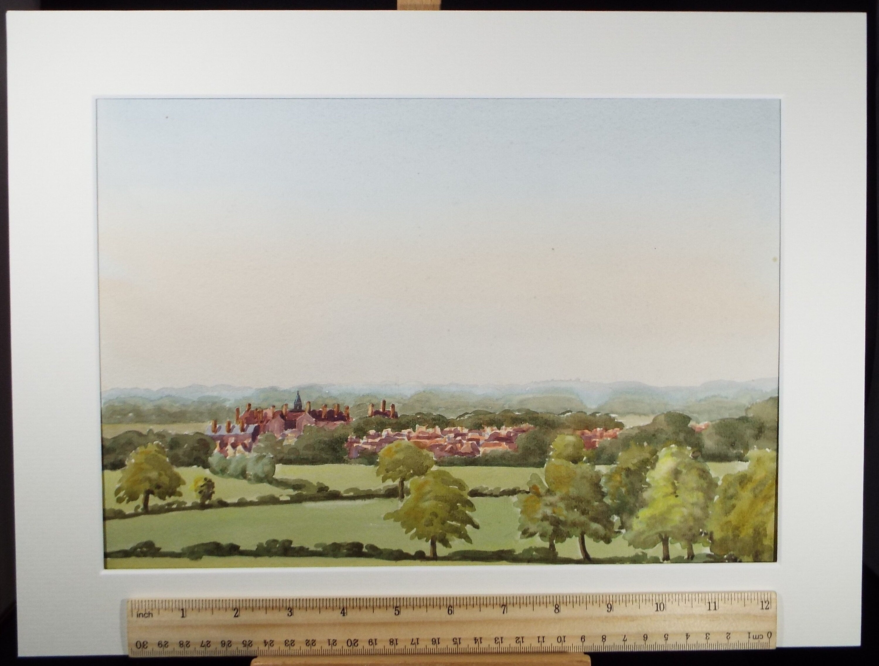 Original Watercolour, 'Hilltop Panorama', George Godfrey (20th Century, Scottish), circa 1960's