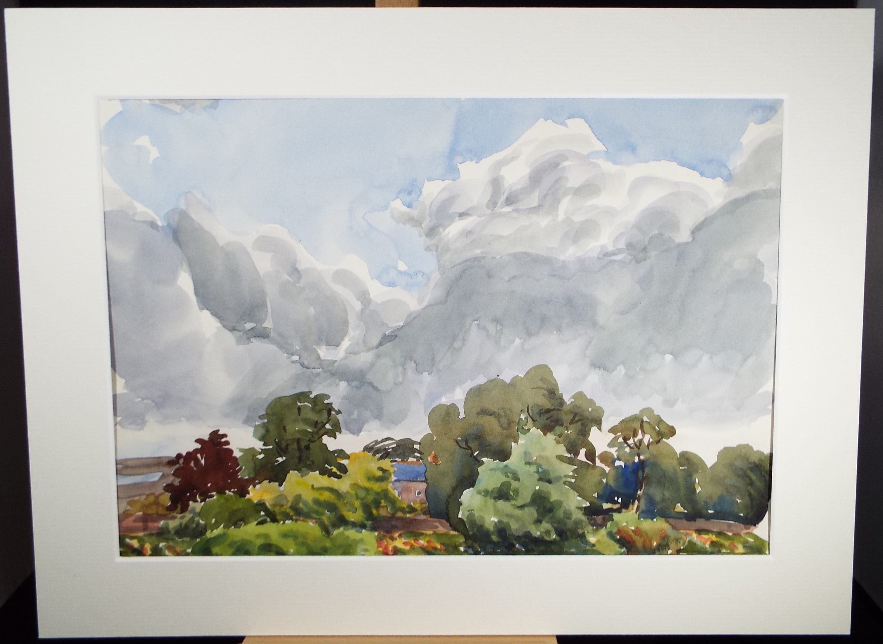 Original Watercolour, 'Cloudy Sky', George Godfrey (20th Century, Scottish), dated 1971