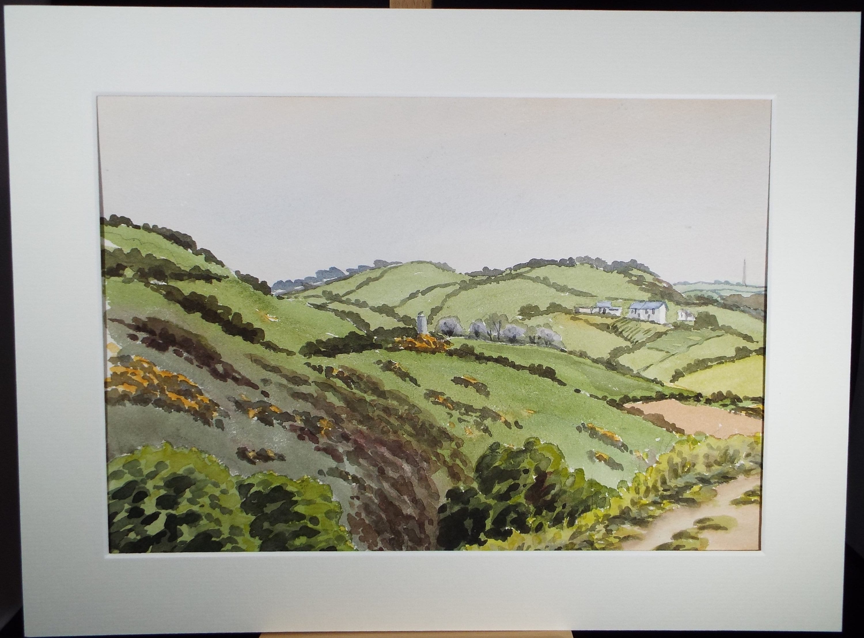 Original Watercolour, 'Green Hills', George Godfrey (20th Century, Scottish),Circa 1960's