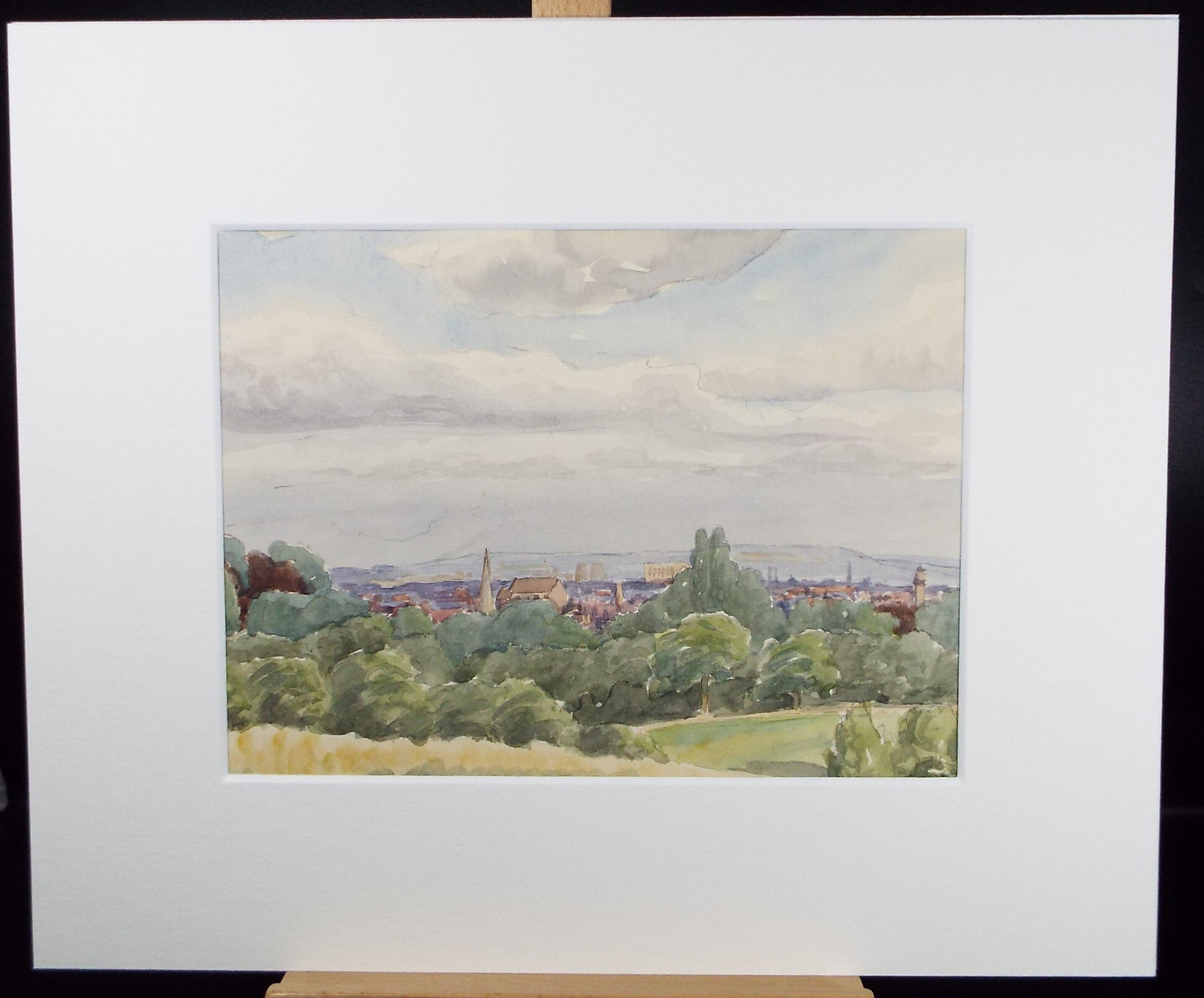 Original Watercolour, 'View from the Heath', George Godfrey, Dated 1957