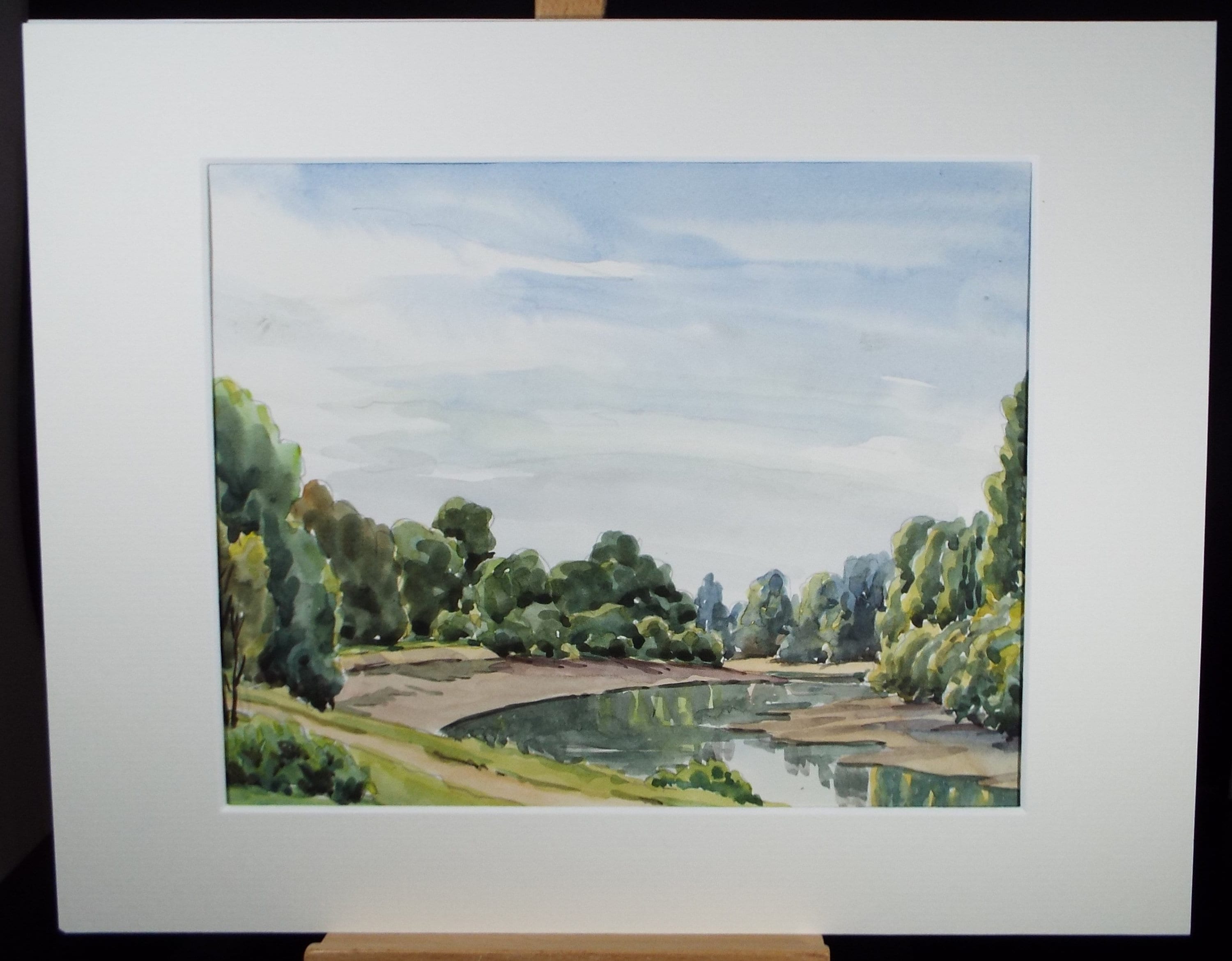 Original Watercolour, 'A Lake in Summer', George Godfrey, circa 1970's