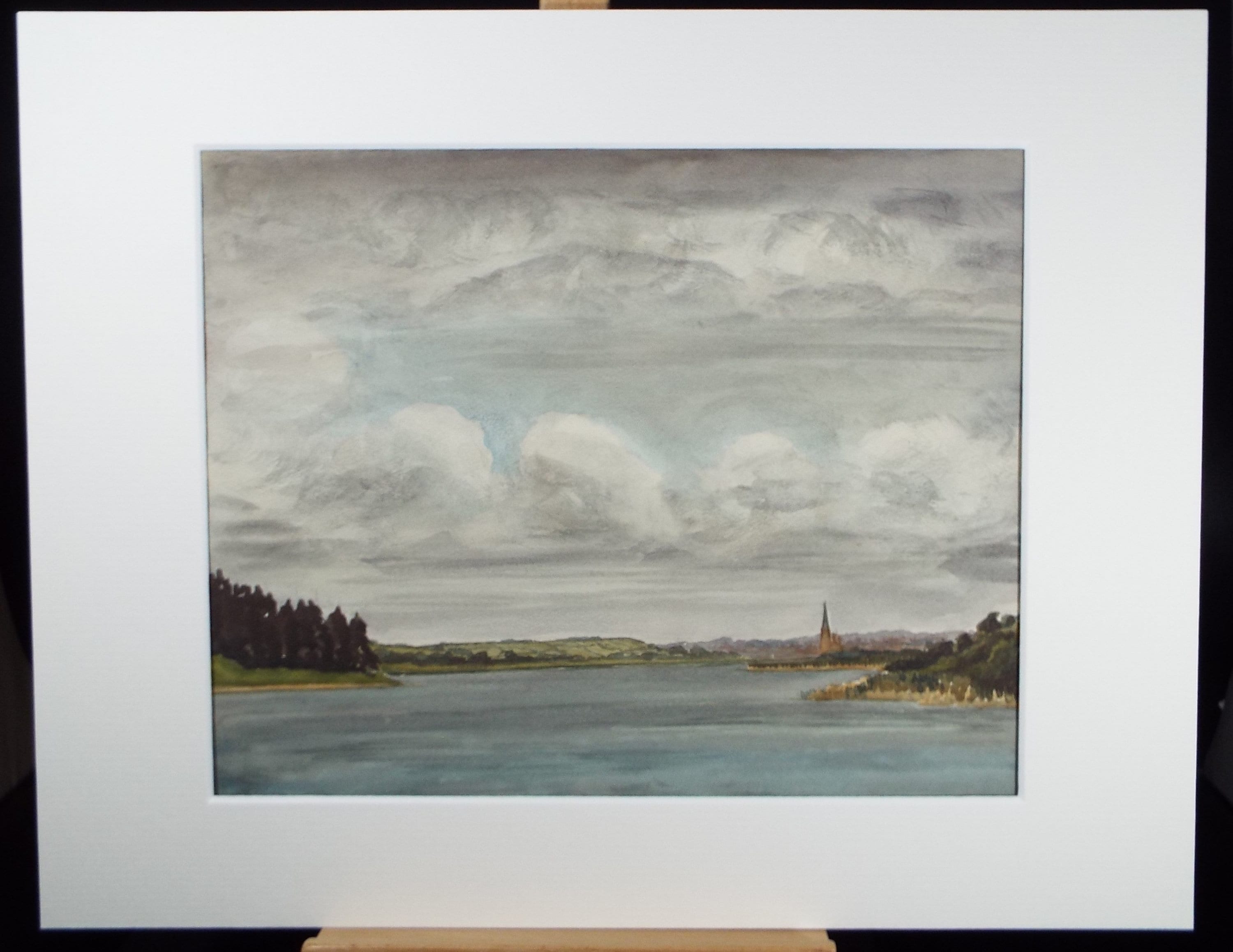 Original Watercolour, 'A Lake View', George Godfrey, Circa 1960's