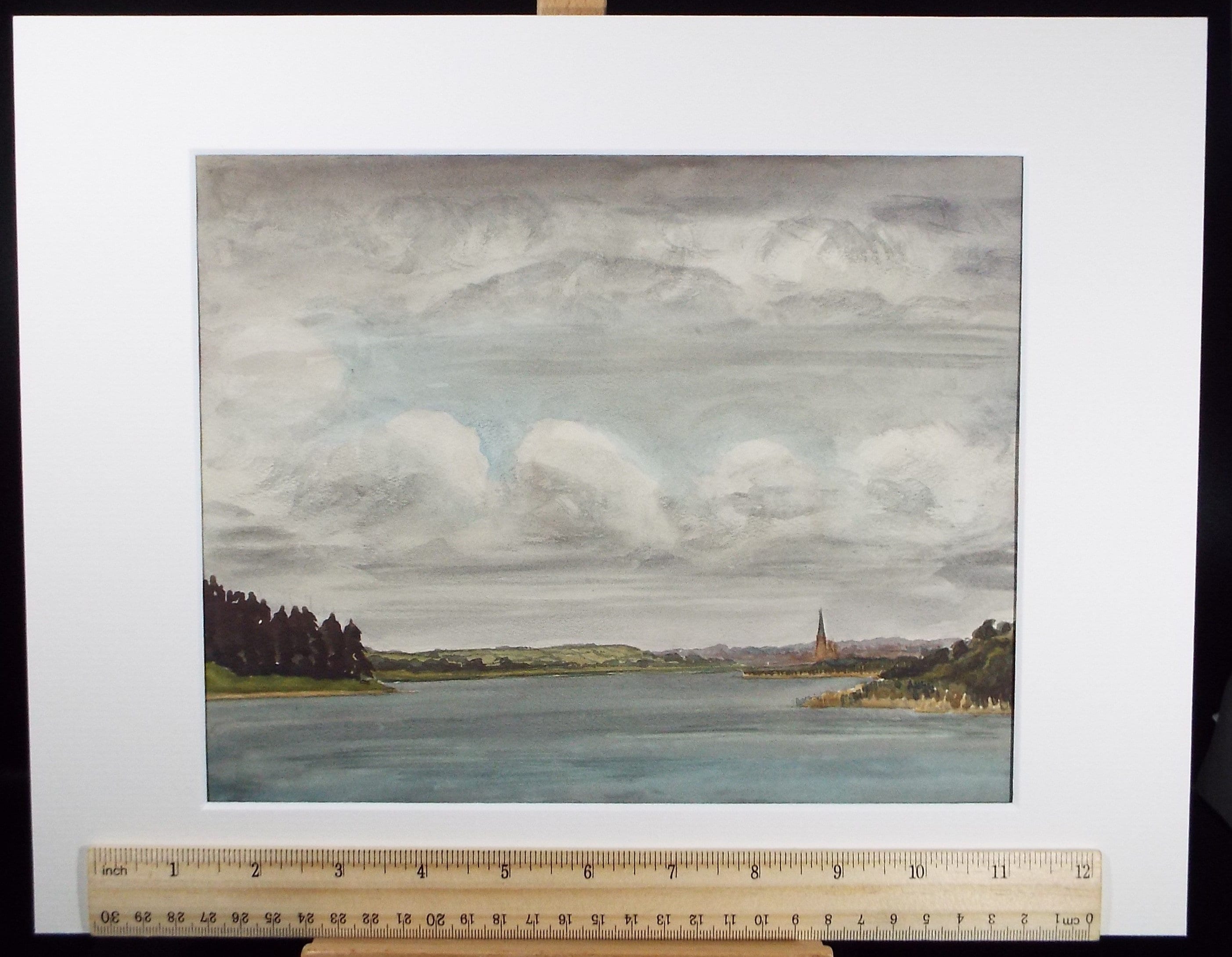 Original Watercolour, 'A Lake View', George Godfrey, Circa 1960's