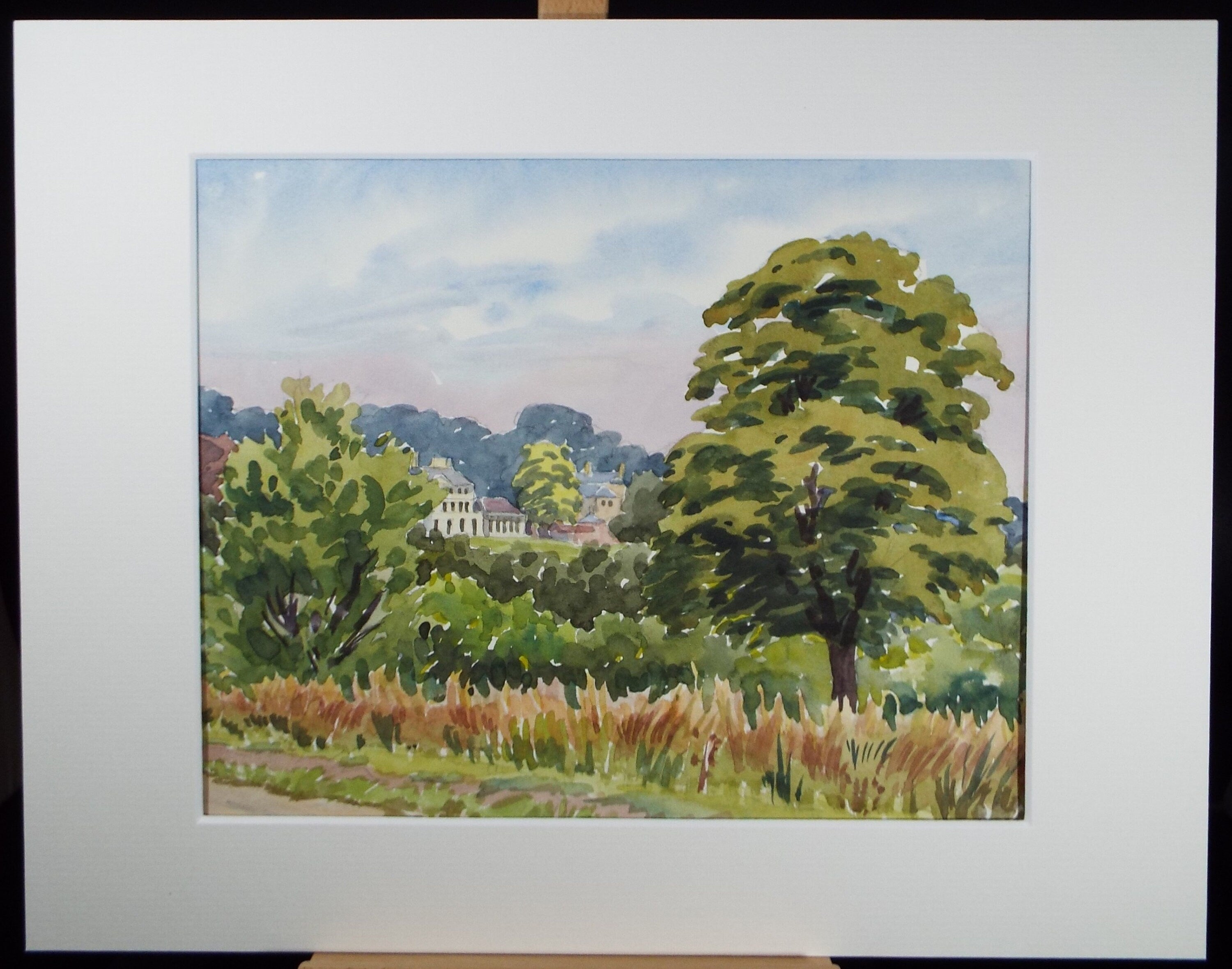 Original Watercolour, 'Park View', George Godfrey, Dated 1963