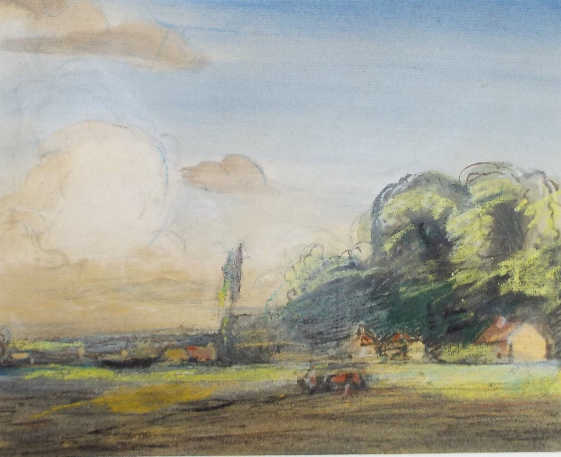 Original Watercolour & Pencil, 'Below a Blue Sky', Circa 1920, Robert G.D. Alexander (1875-1945)