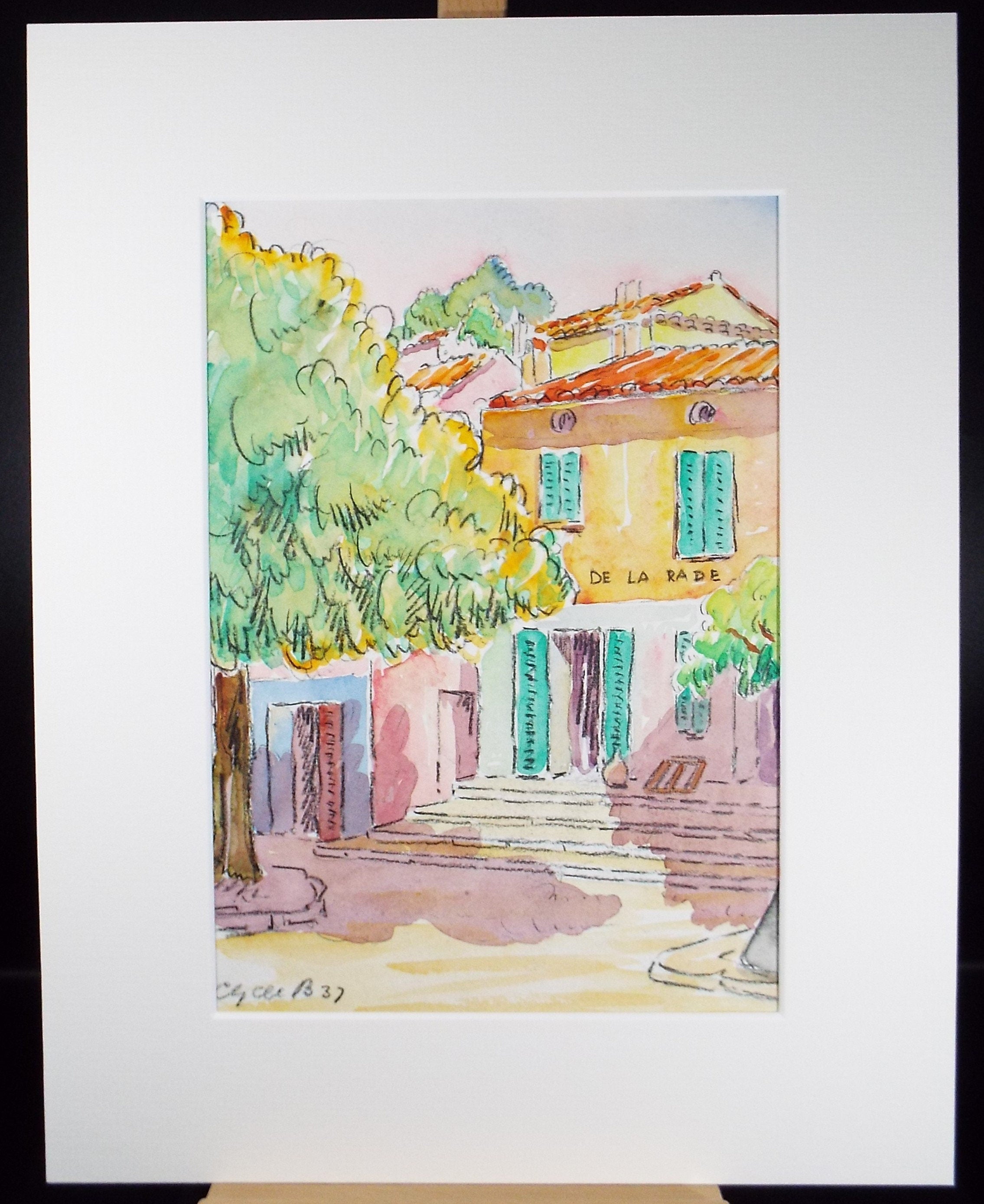 Original Watercolour & Pencil, 'De La Rade', Cicely Glyn de Beers (1891-1973), Dated 1937