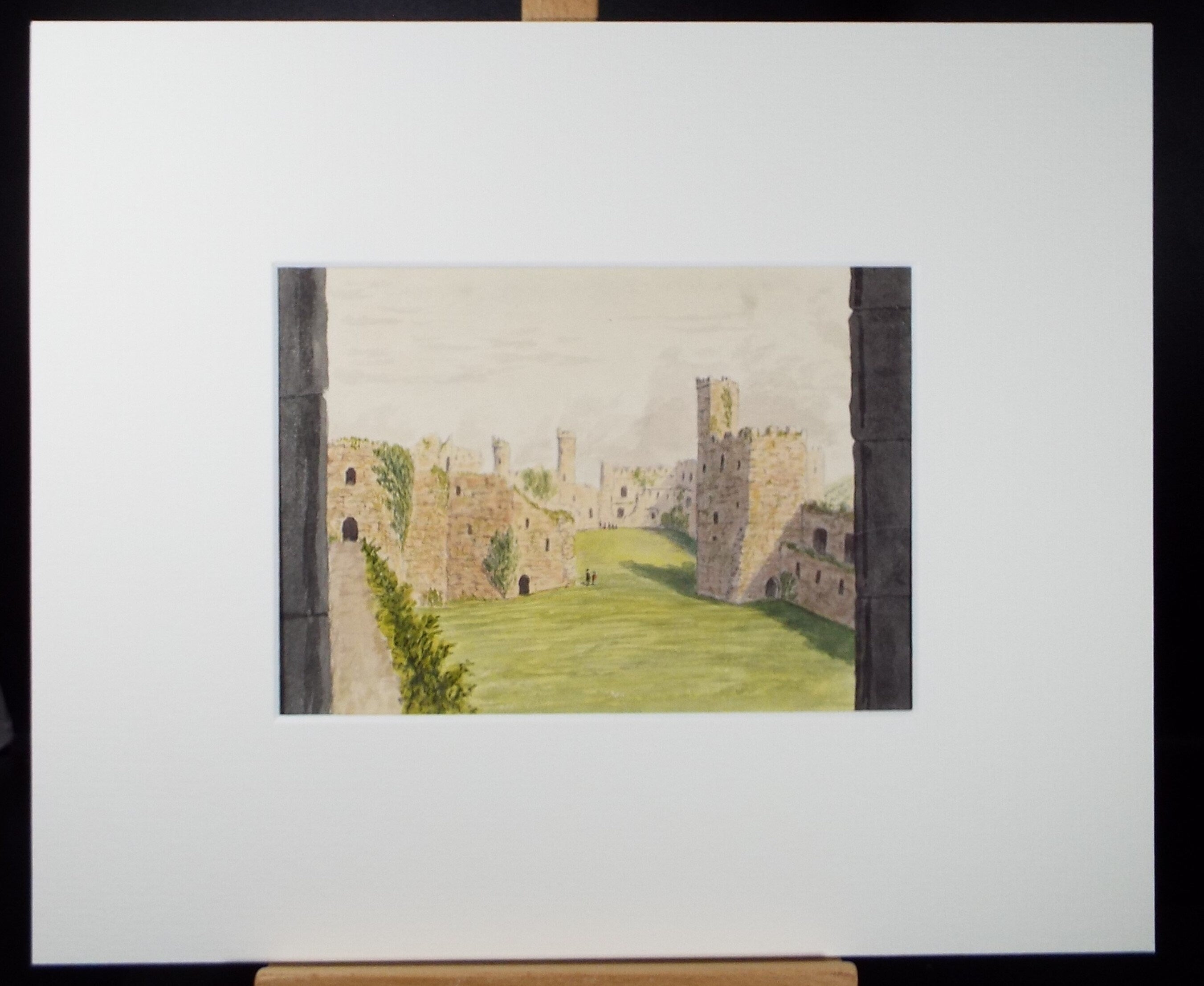 Original Watercolour, 'Castle Keep', Circa 1890, artist Unknown