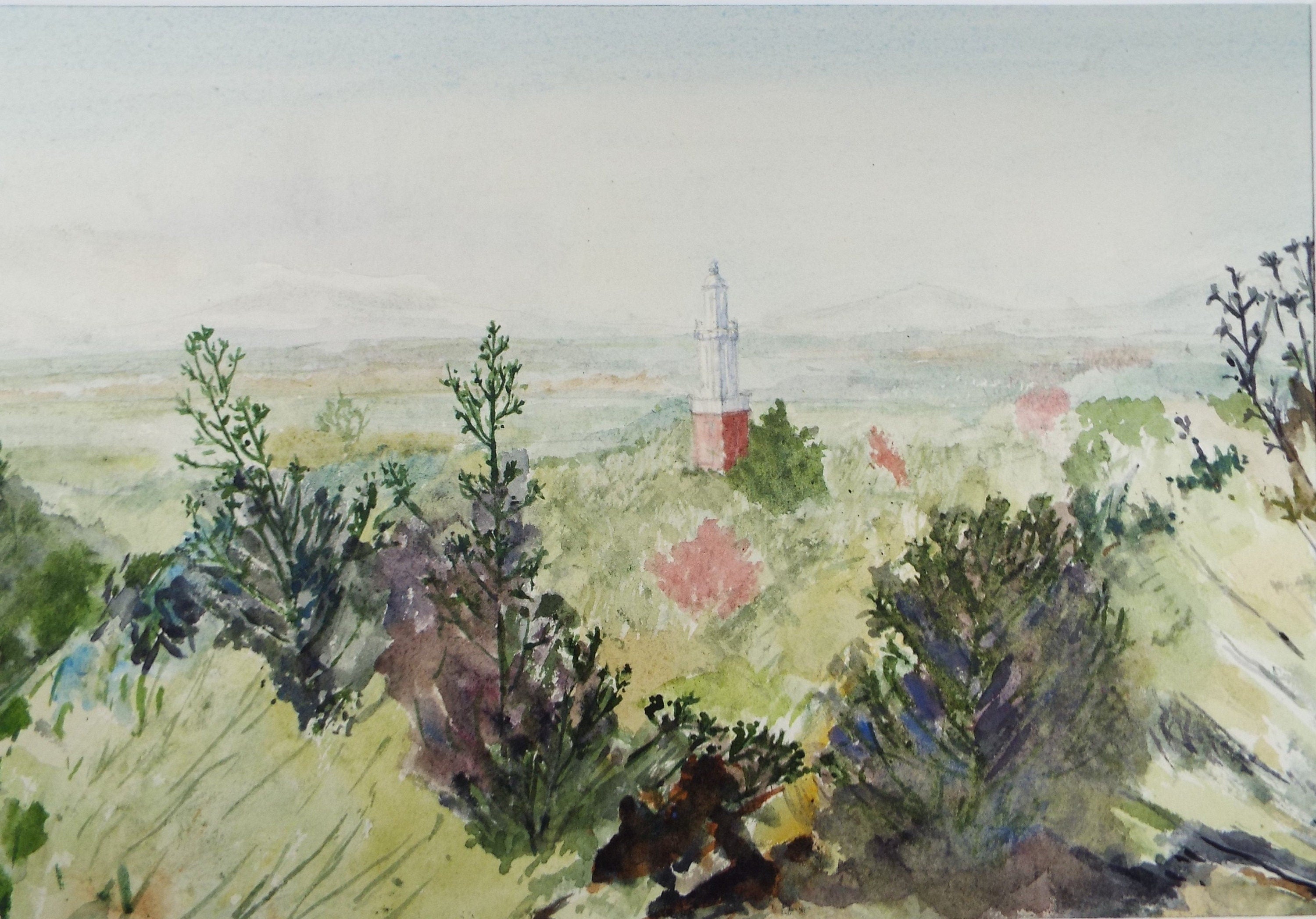 Original Watercolour on Paper, 'Tower in the Forest', Leslie Duxbury ARCA (1921-2001), Circa 1950's