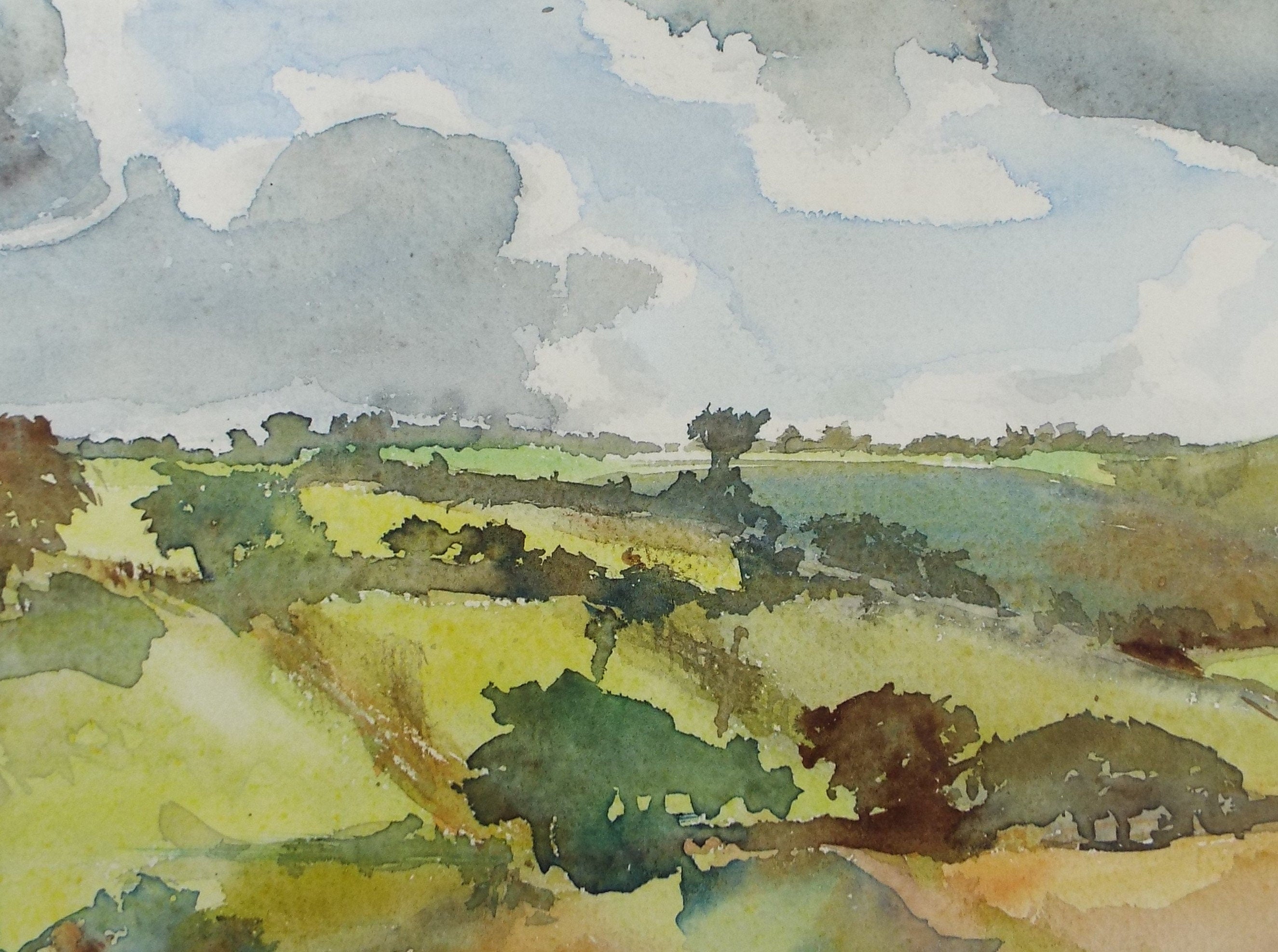 Original Watercolour on Paper, 'Summer Landscape', Leslie Duxbury ARCA (1921-2001), Circa 1950's