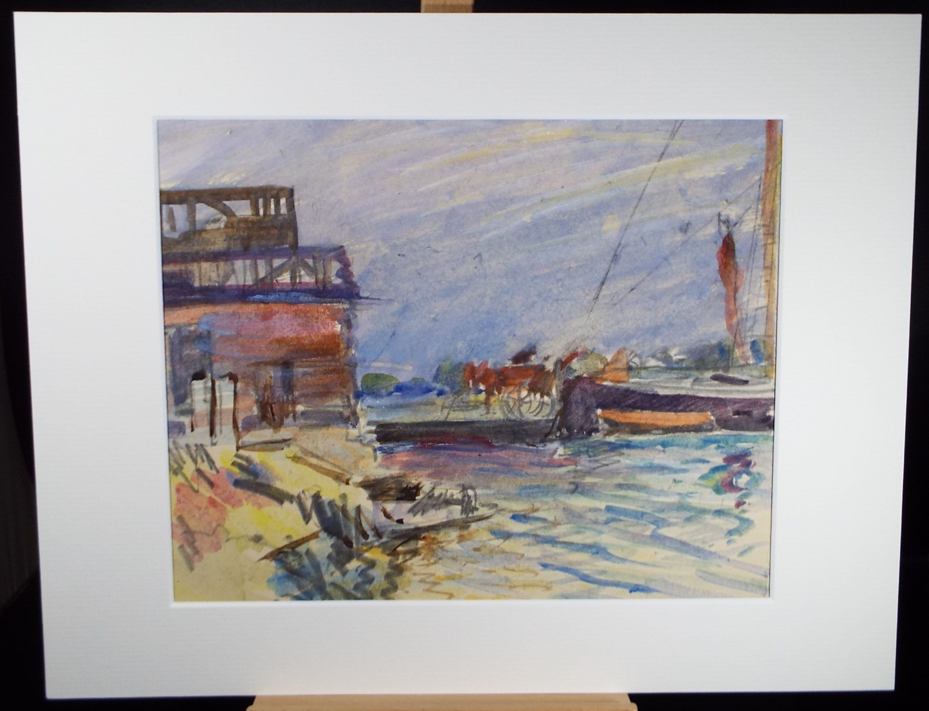 Original Watercolour, 'The Quayside', Circa 1920, Robert G.D. Alexander (1875-1945)