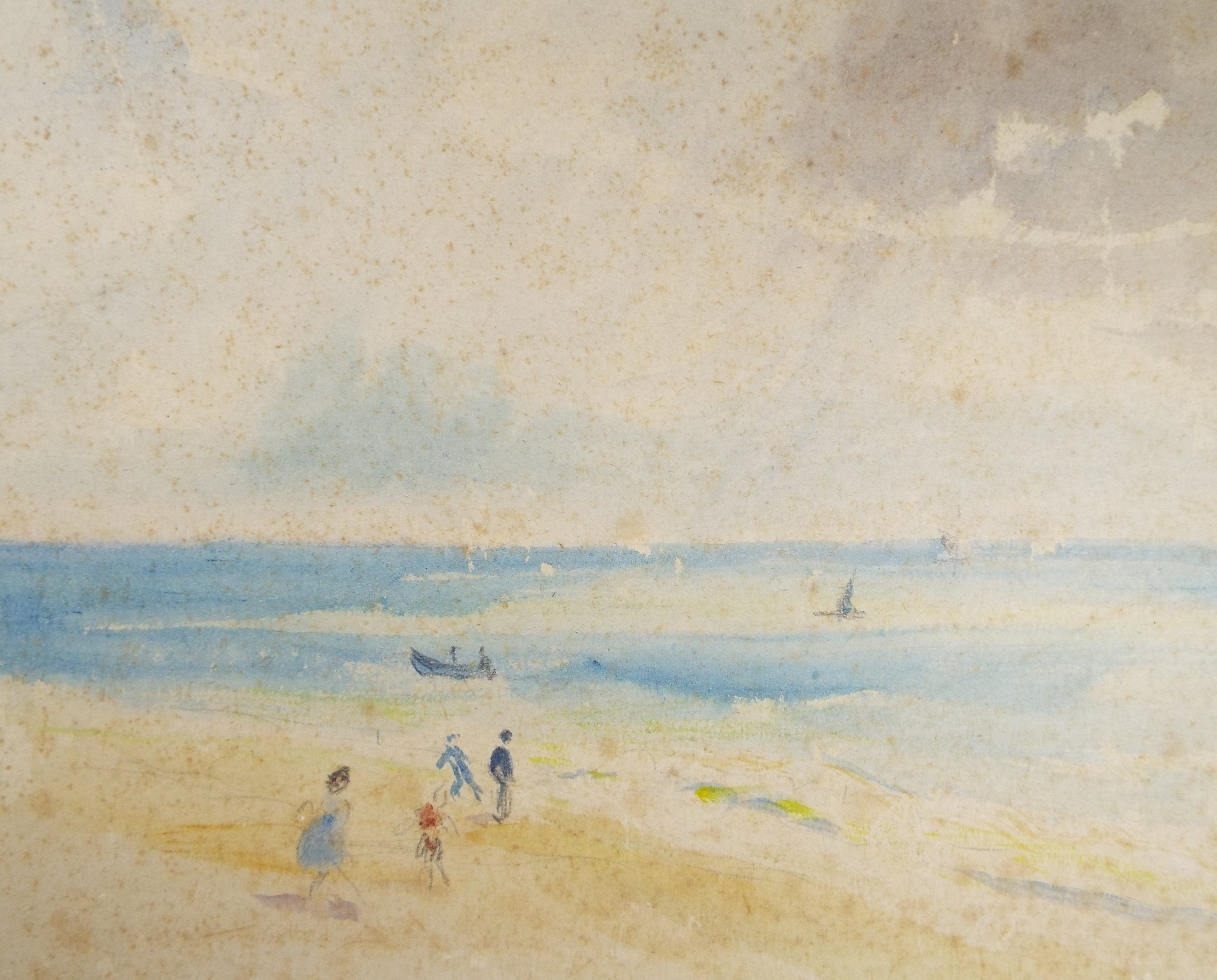 Original Watercolour, 'Figures on the Beach', Circa 1920, Robert G.D. Alexander (1875-1945)