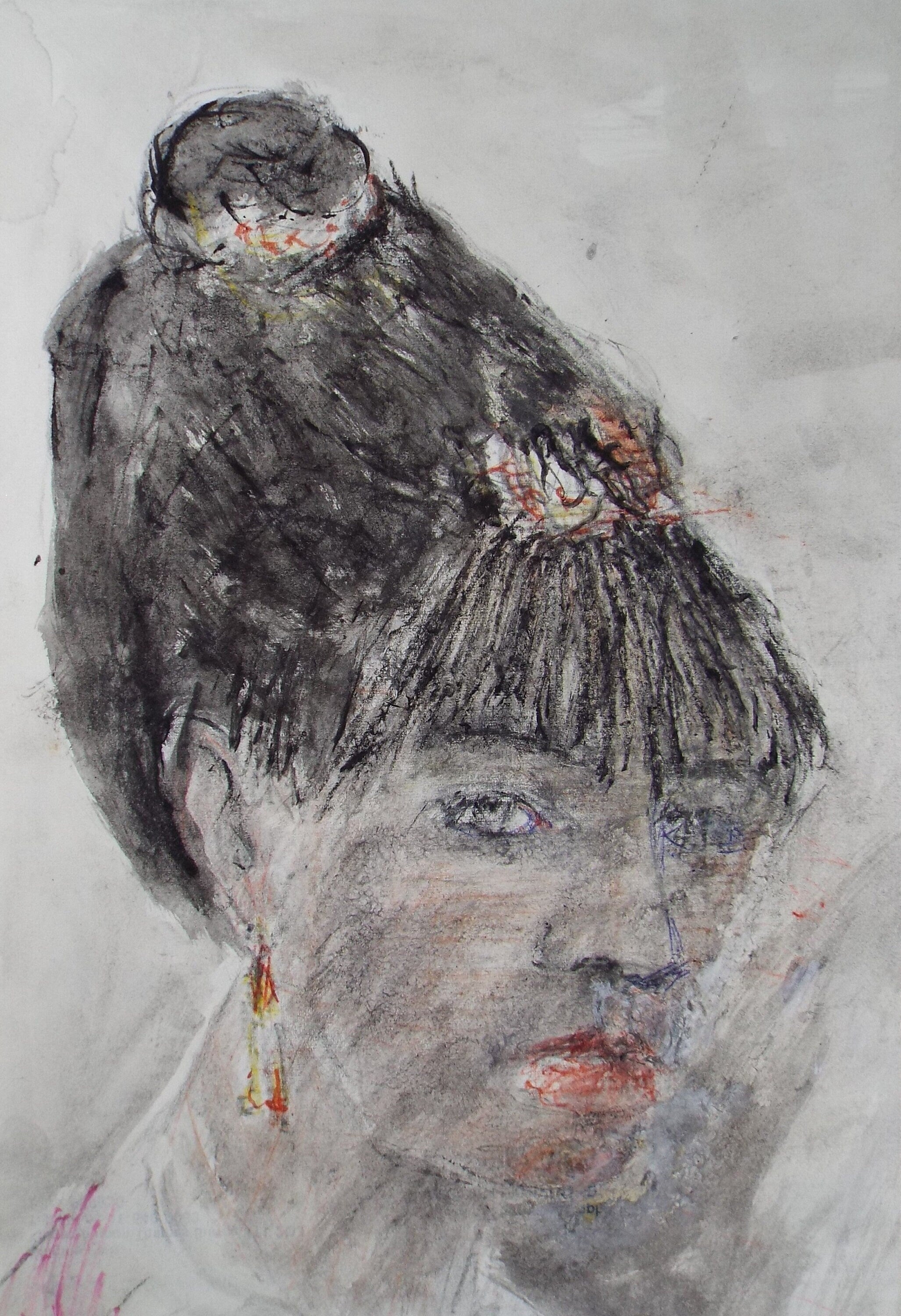 Original Watercolour on Paper, 'Woman with Black hair', Leslie Duxbury ARCA (1921-2001), Circa 1950's