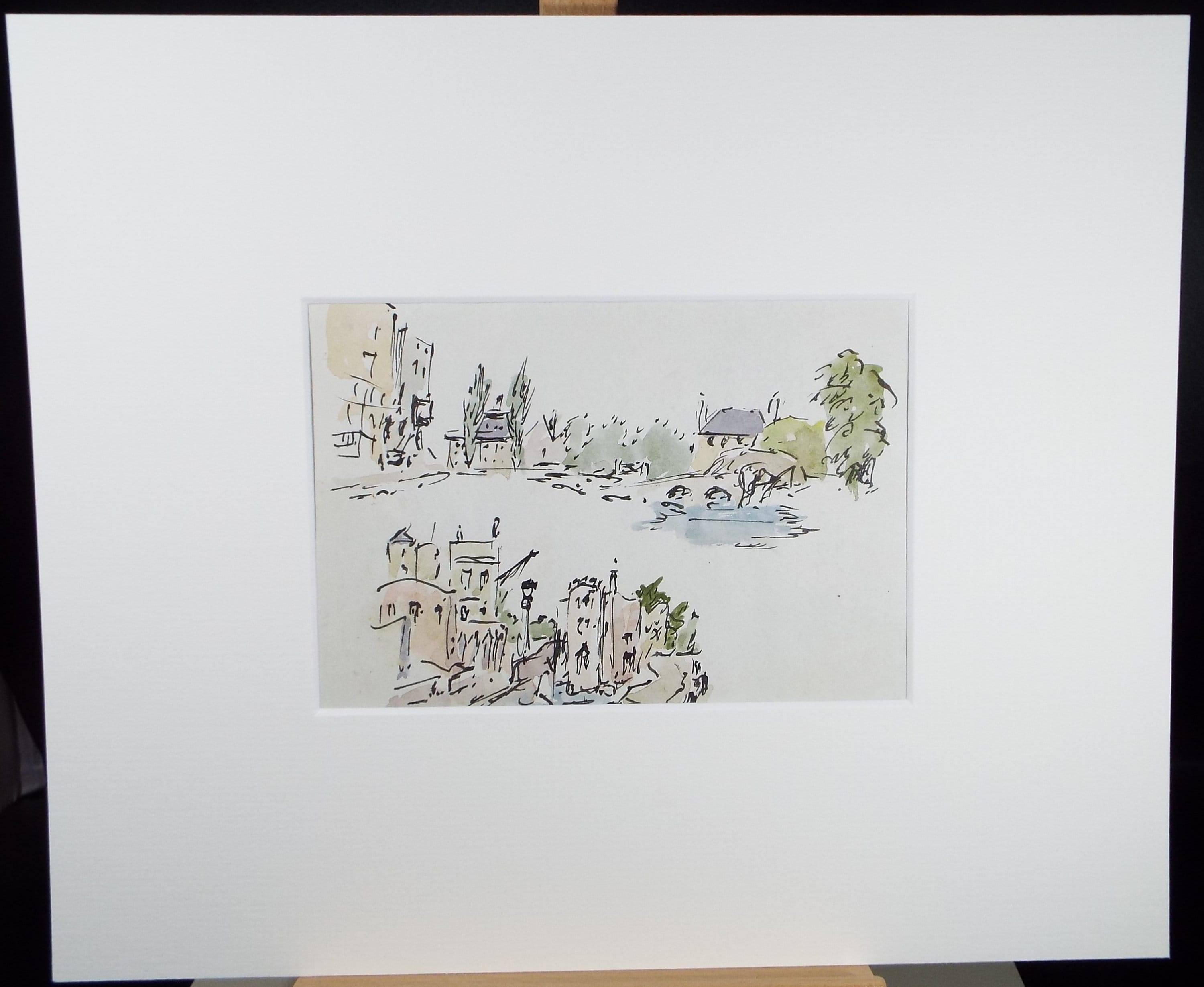 Original Watercolour drawing, 'Street Studies', Hugh McKenzie (1909-2005), Mid 20th Century