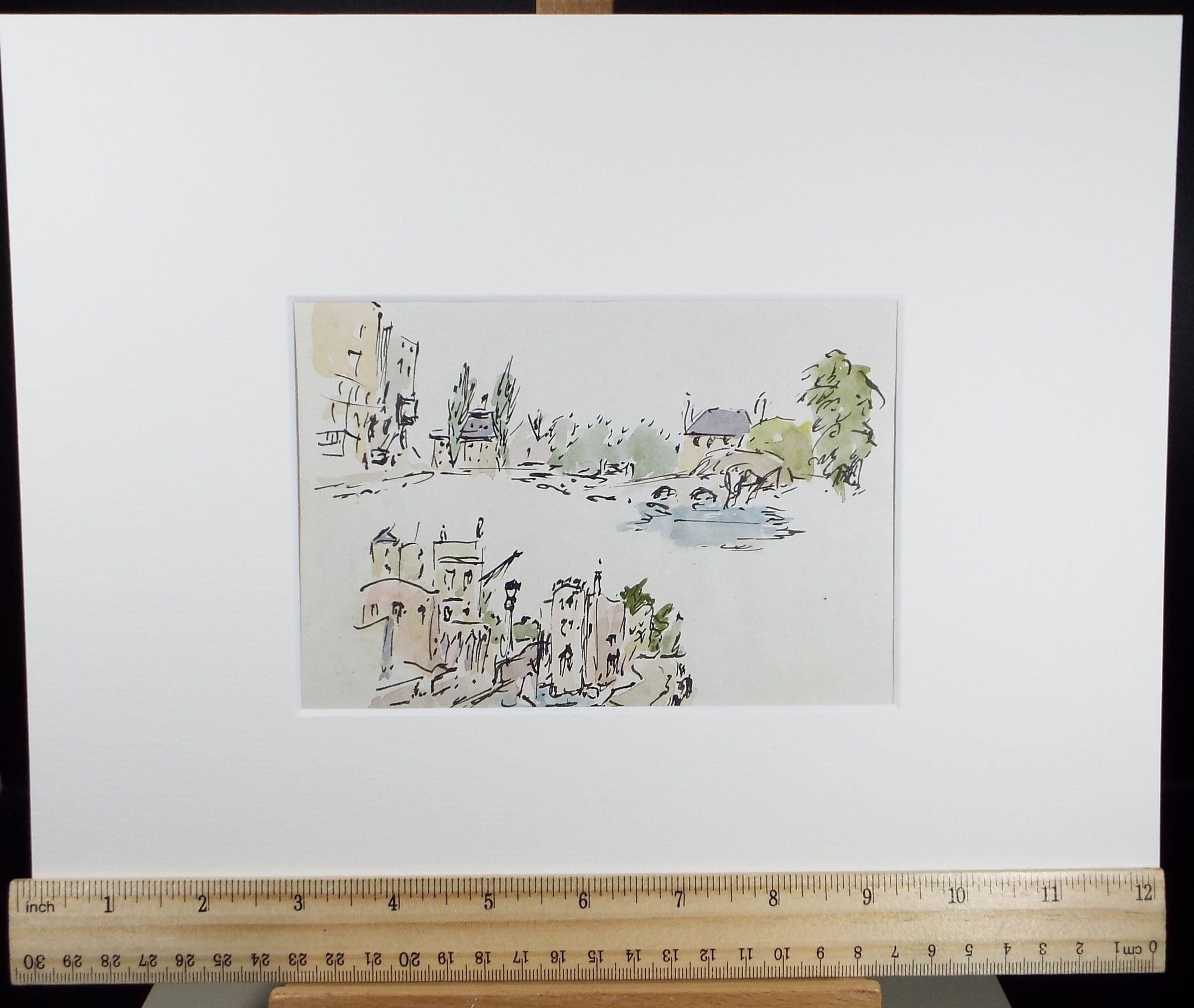 Original Watercolour drawing, 'Street Studies', Hugh McKenzie (1909-2005), Mid 20th Century