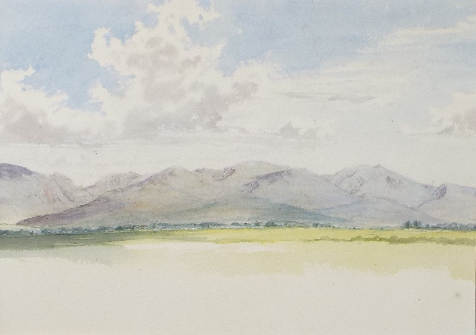 Original Watercolour on Paper, 'Blue Mountains', Late 19th Century, unknown artist