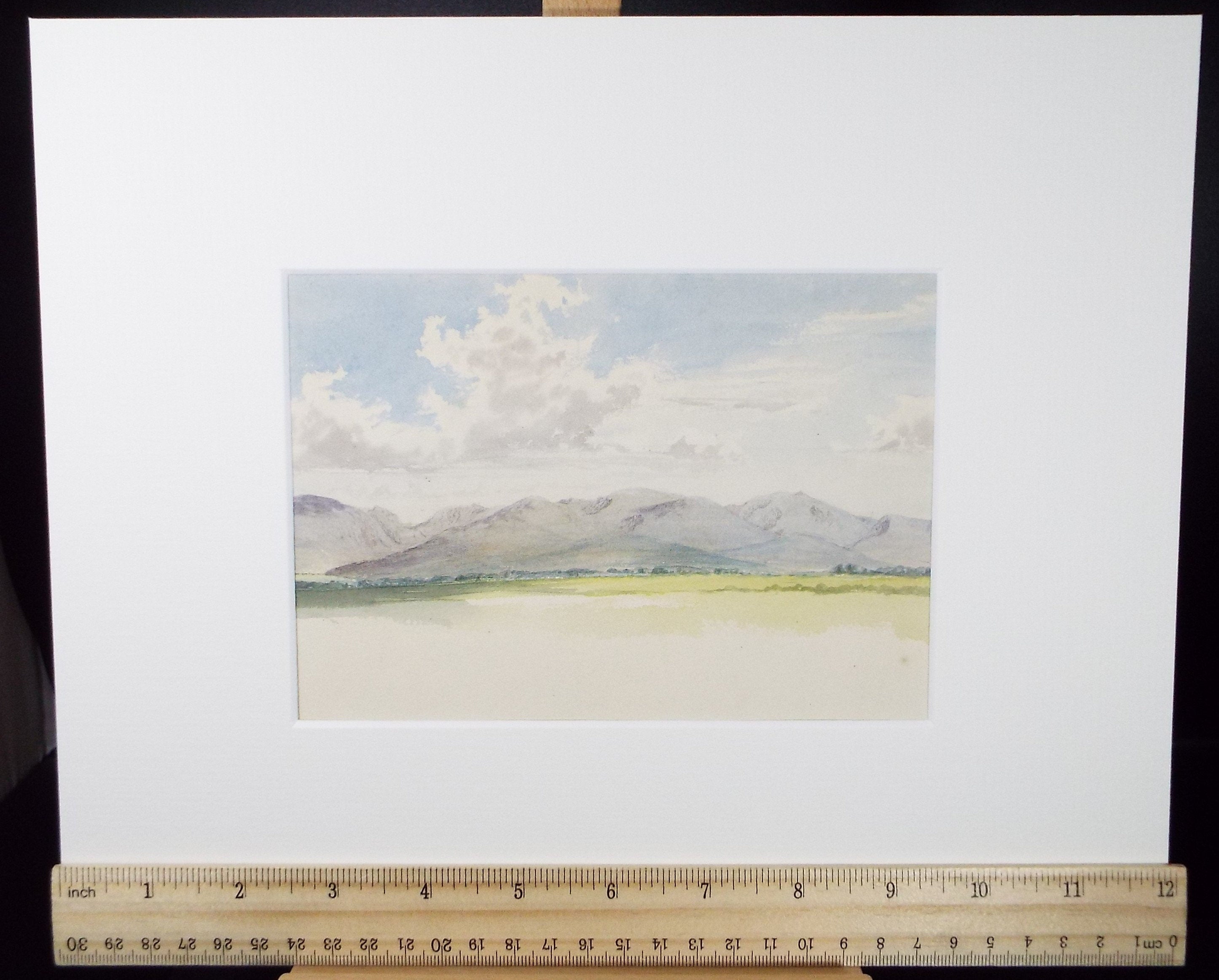 Original Watercolour on Paper, 'Blue Mountains', Late 19th Century, unknown artist