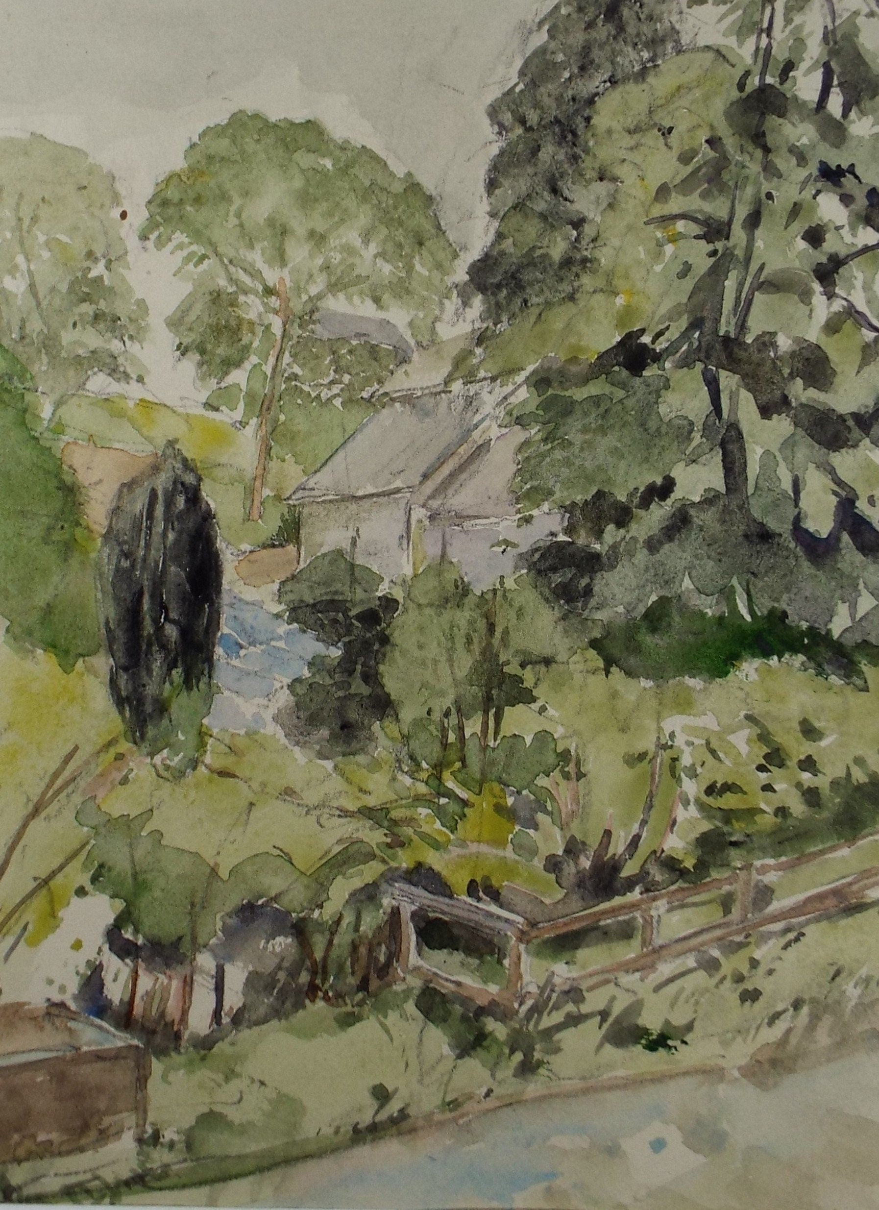 Original Watercolour on Paper,'Garden Study', Leslie Duxbury ARCA (1921-2001), Circa 1950's