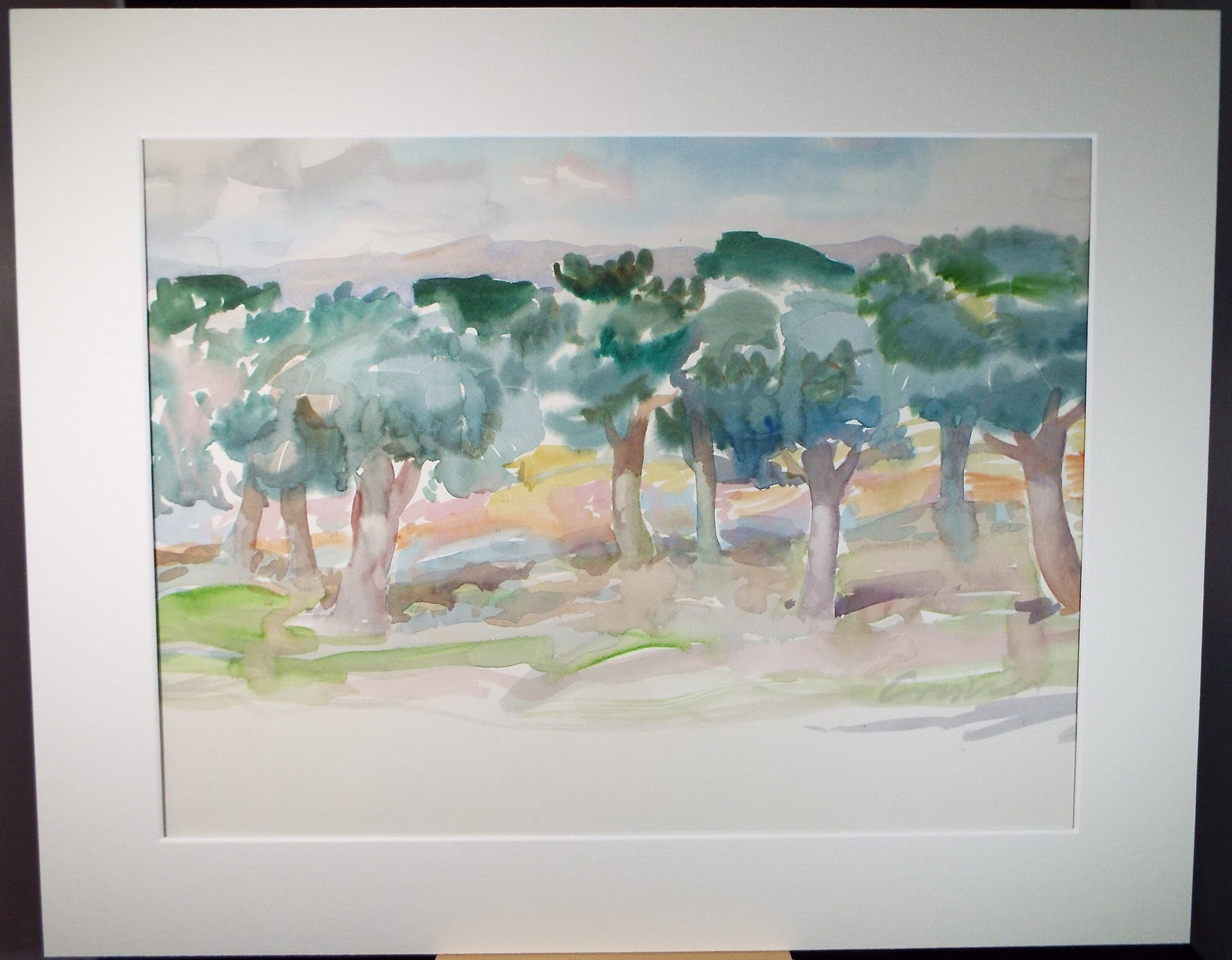 Original watercolour on paper, 'Olive Grove', William Crosbie (1915-1999)