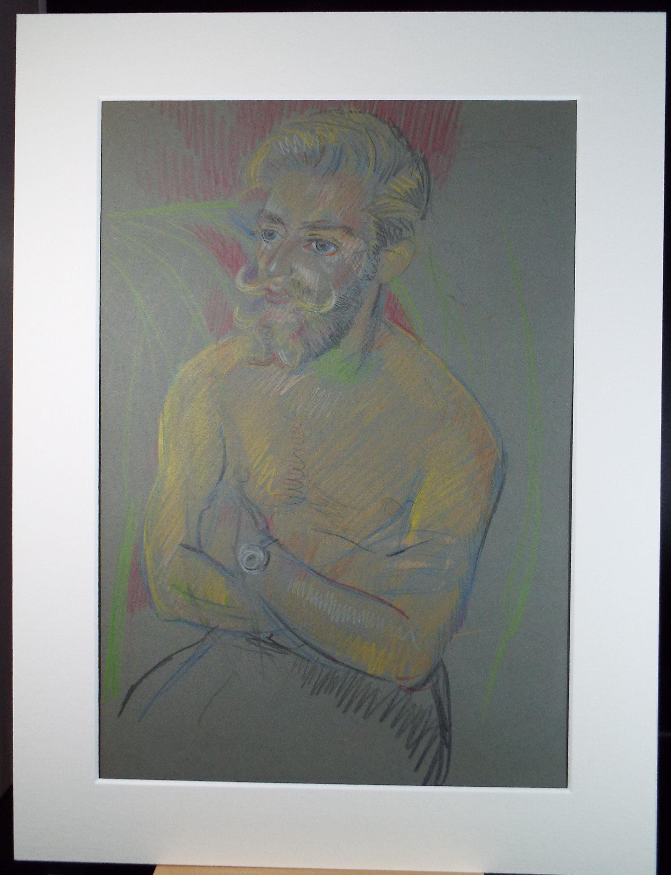 Original Pastel Drawing, 'Circus Performer', c1950s, Athene Andrade (1908-1973)