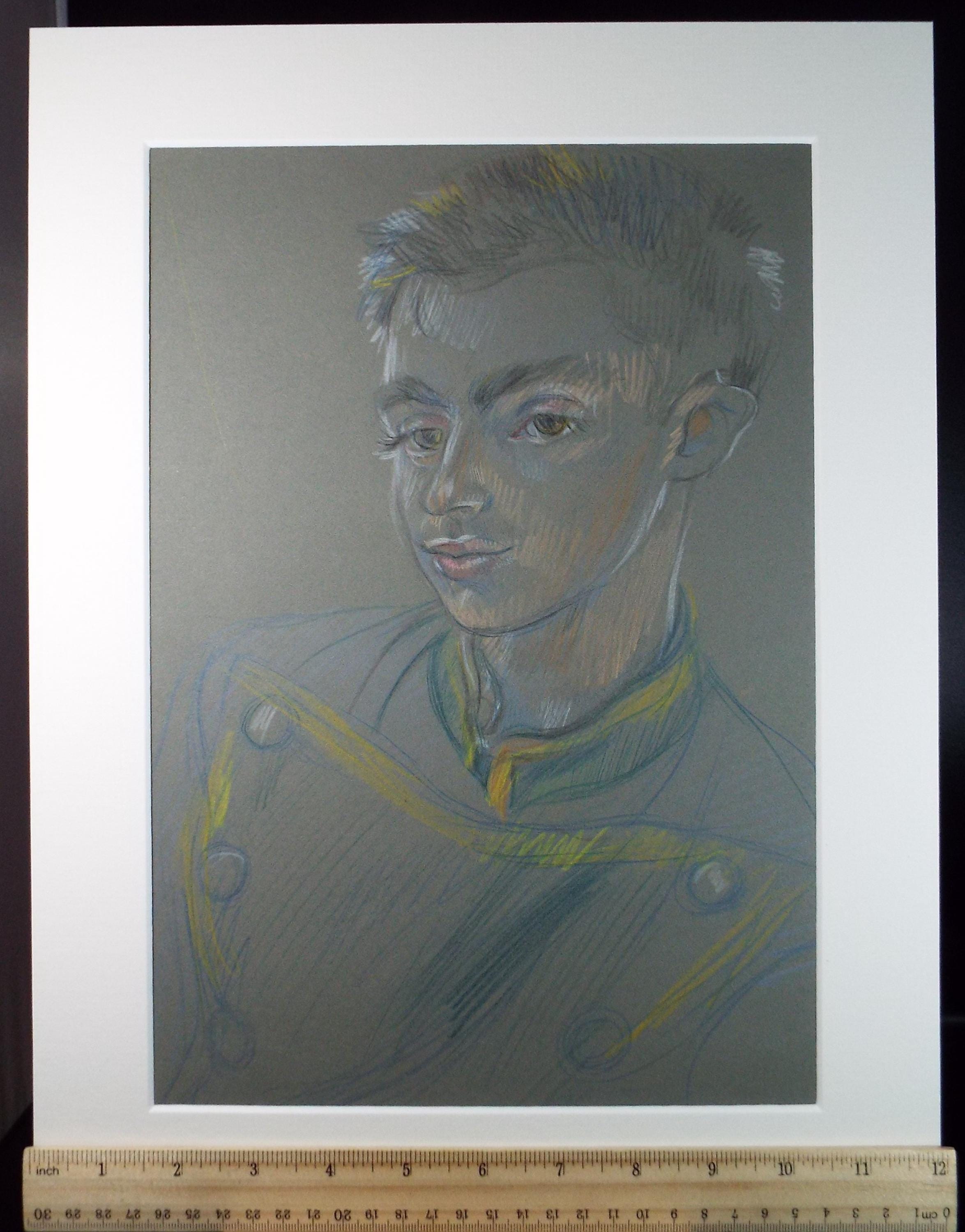 Original Pastel Drawing, 'Circus Performer', c1950s, Athene Andrade (1908-1973)