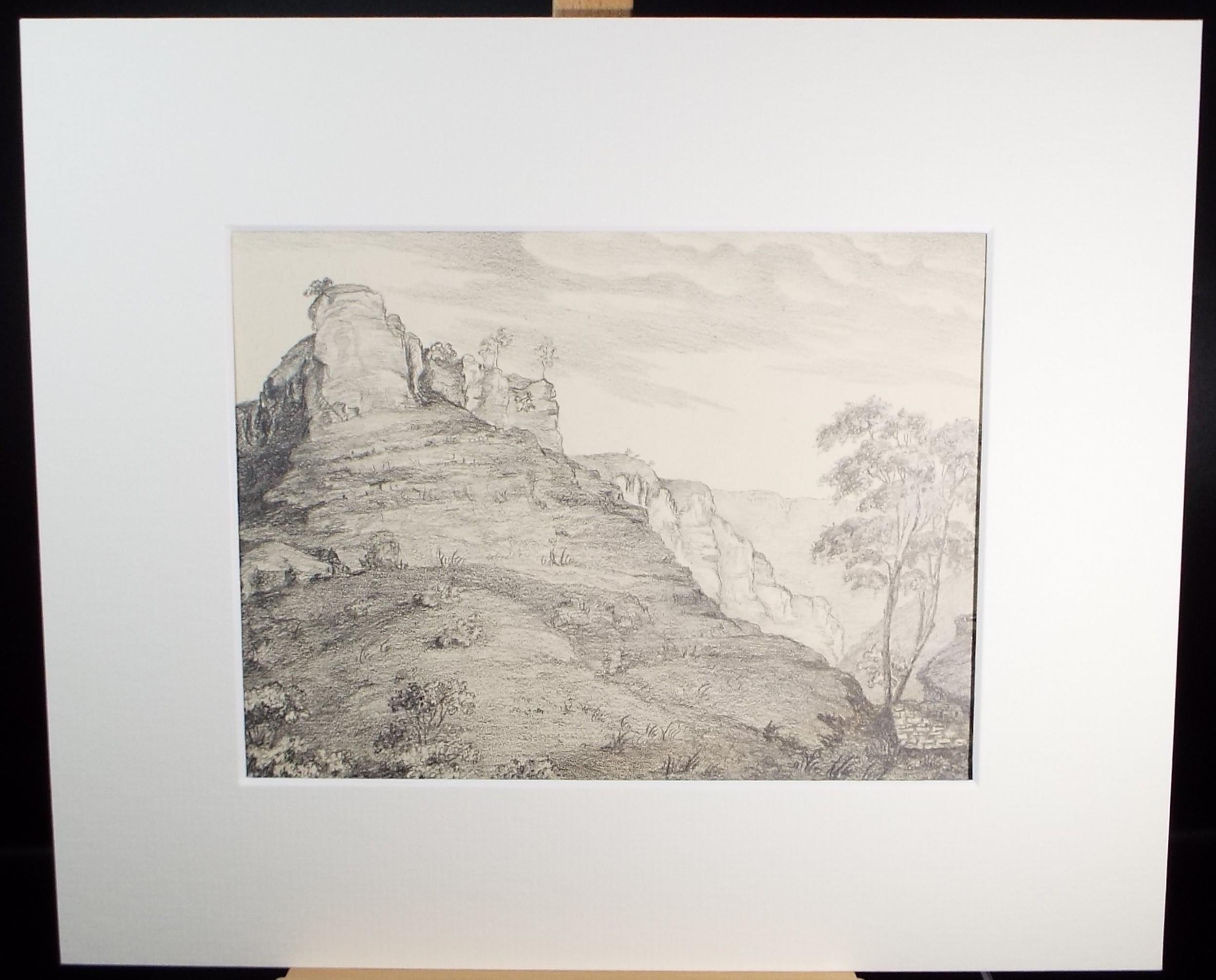 Original Pencil Drawing, 'Middleton Dale', Dated 1820, artist unknown