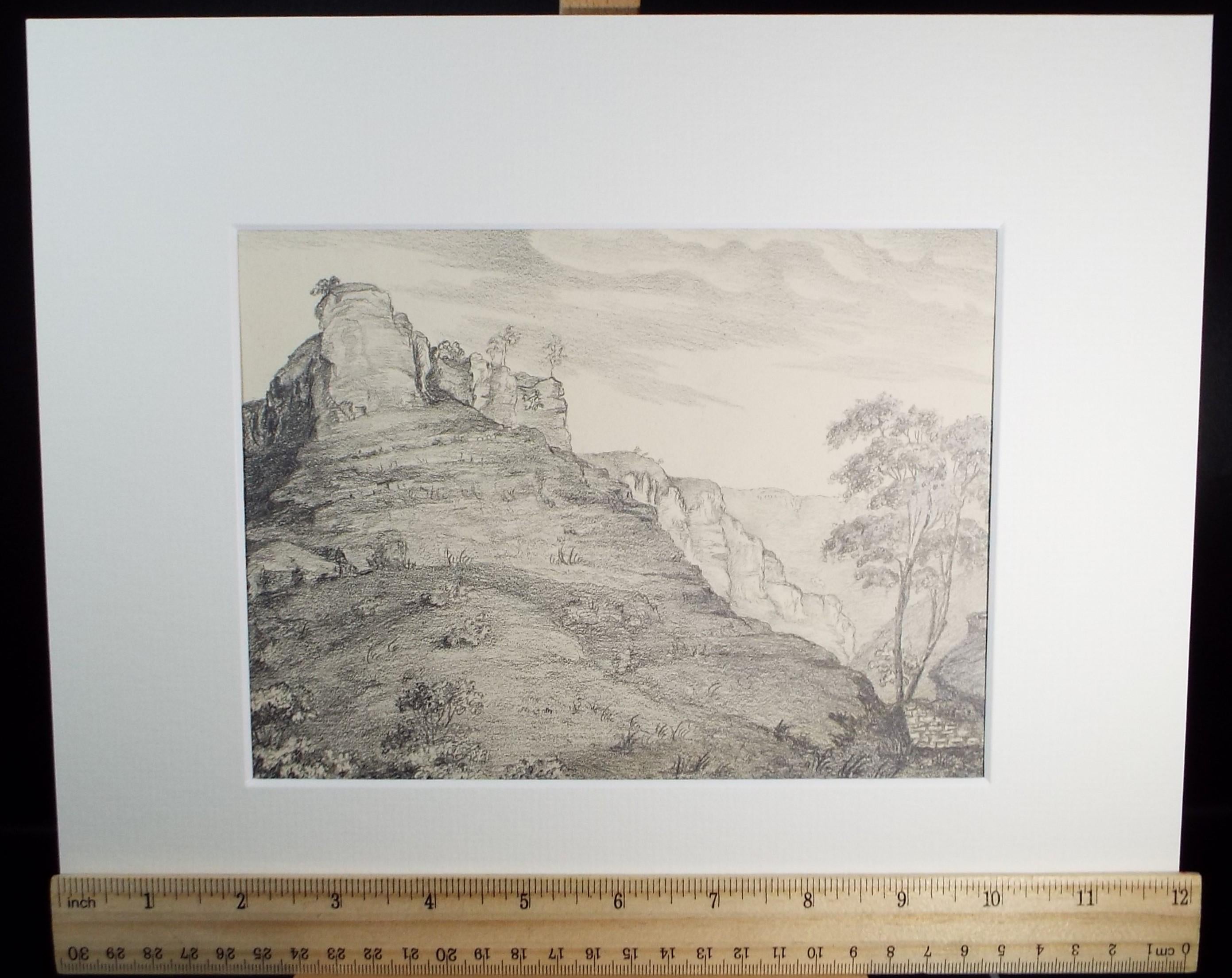 Original Pencil Drawing, 'Middleton Dale', Dated 1820, artist unknown