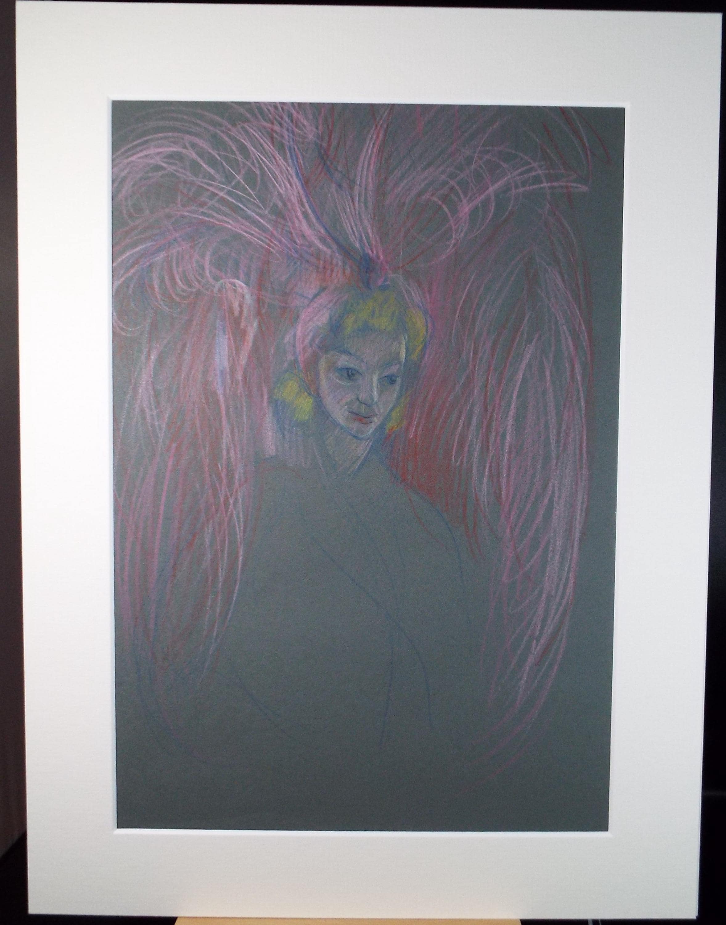 Original Pastel Drawing, 'Circus Performers', c1950s, Athene Andrade (1908-1973)