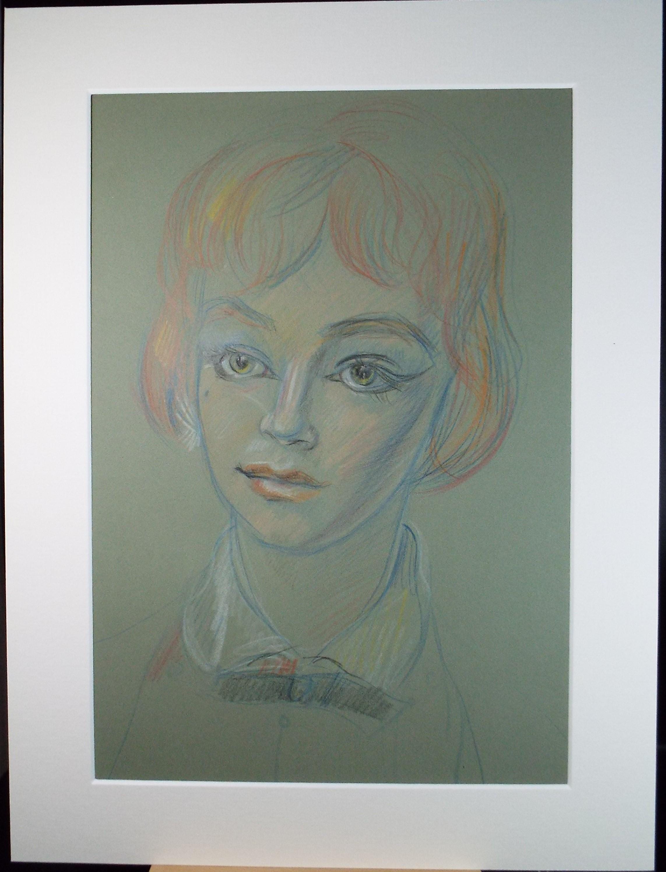 Original Pastel Drawing, 'Circus Performer', c1950s, Athene Andrade (1908-1973)